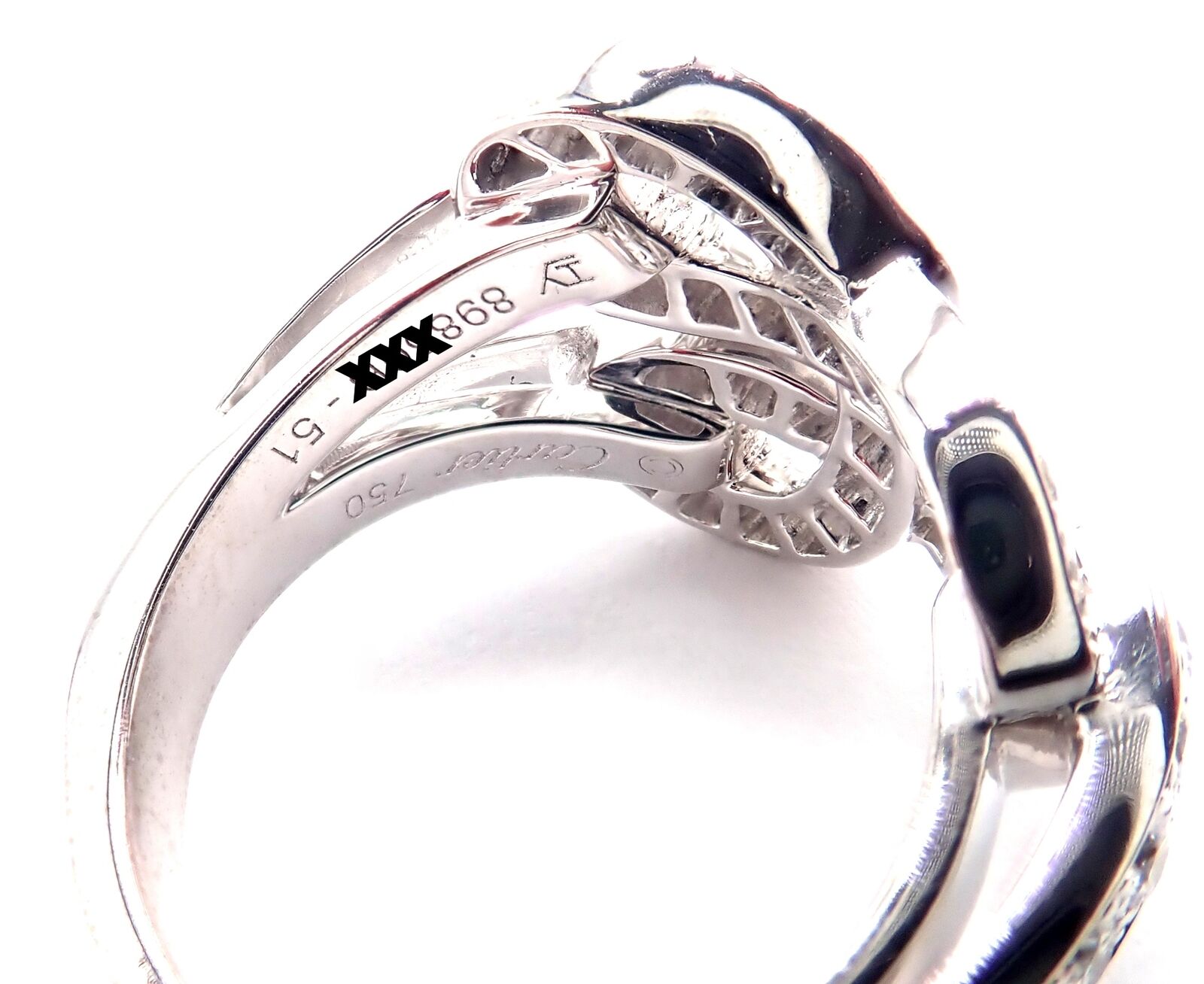 Cartier Jewelry & Watches:Fine Jewelry:Rings Authentic! Cartier Agrafe 18k White Gold Diamond Band Ring