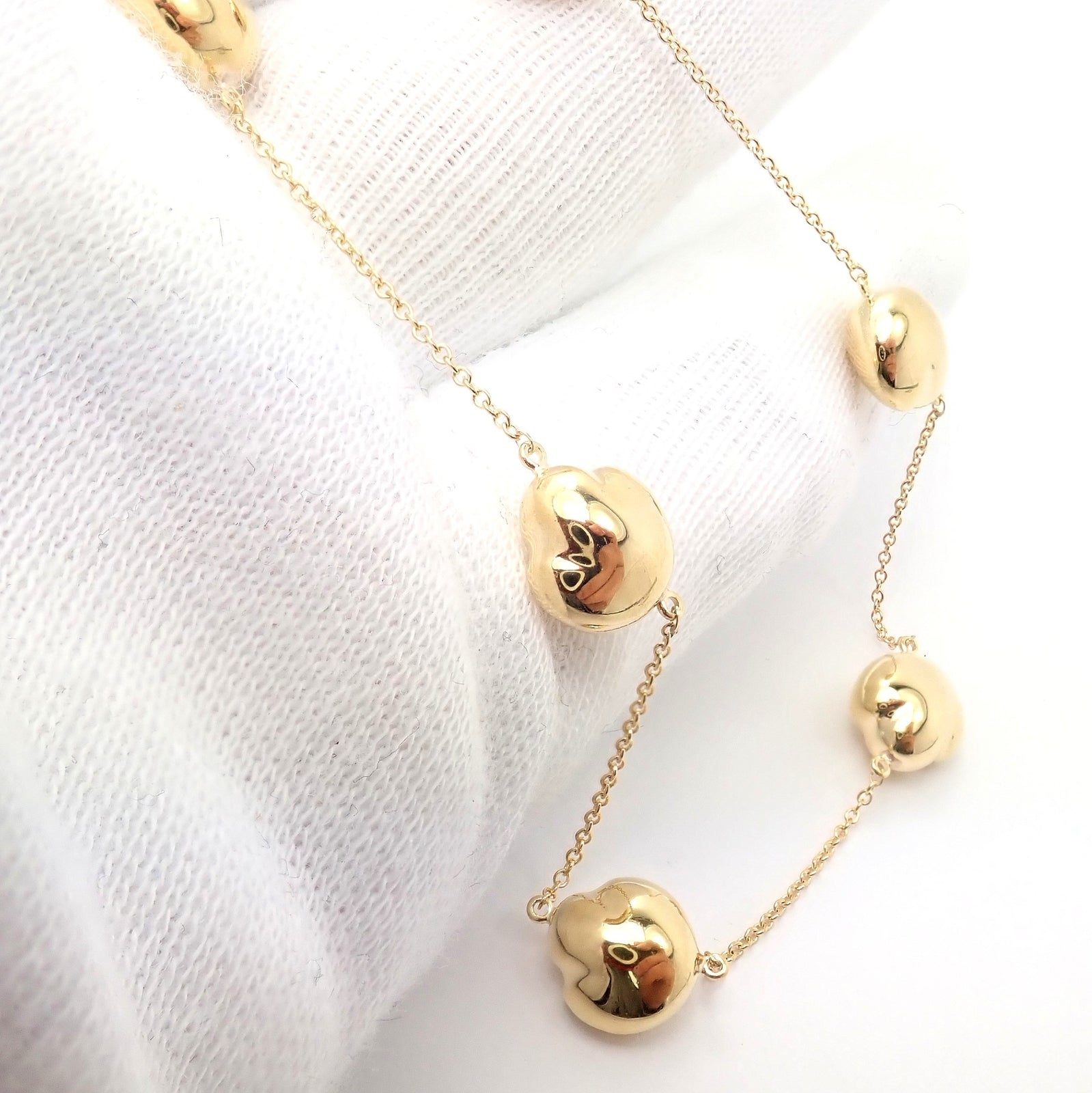 Tiffany & Co. Jewelry & Watches:Fine Jewelry:Necklaces & Pendants Authentic! Tiffany & Co Peretti 18k Yellow Gold Vintage Bean Necklace 14.5"