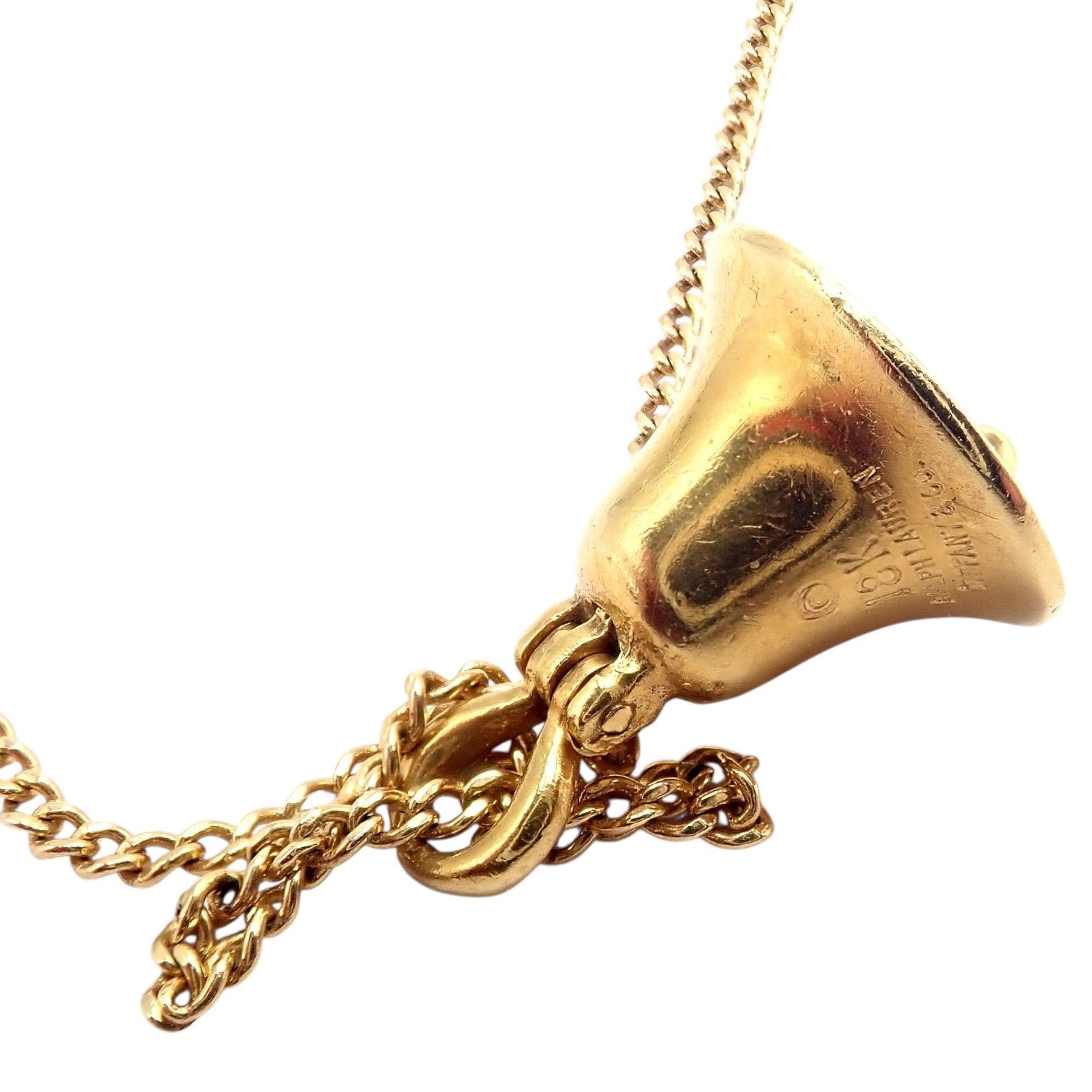 Rare! Tiffany & Co Ralph Lauren 18k Yellow Gold Nautical Bell Pendant Necklace | Fortrove