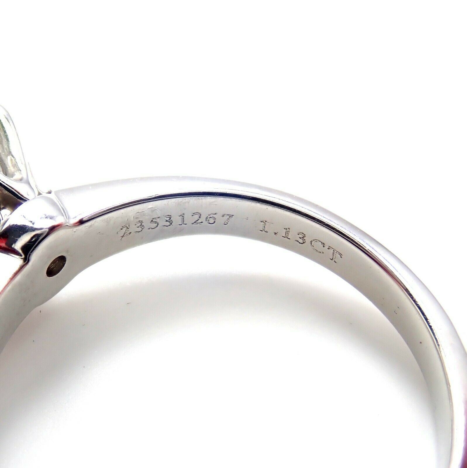 Tiffany & Co. Jewelry & Watches:Vintage & Antique Jewelry:Rings Authentic! Tiffany & Co. Platinum 1.13ct Diamond H VS1 XXX Engagement Ring Cert