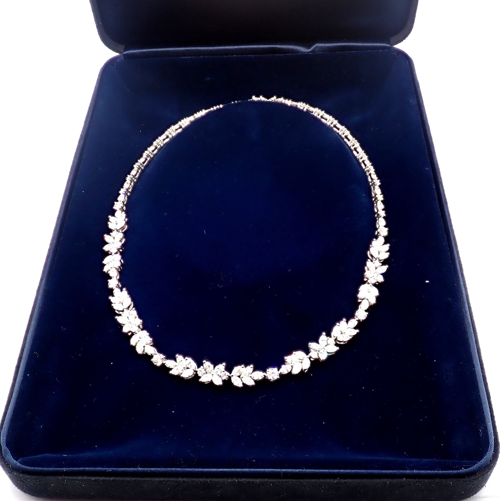 Tiffany & Co. Jewelry & Watches:Fine Jewelry:Necklaces & Pendants Tiffany & Co Victoria Platinum 15.92ct Diamond Mixed Cluster Necklace Paper