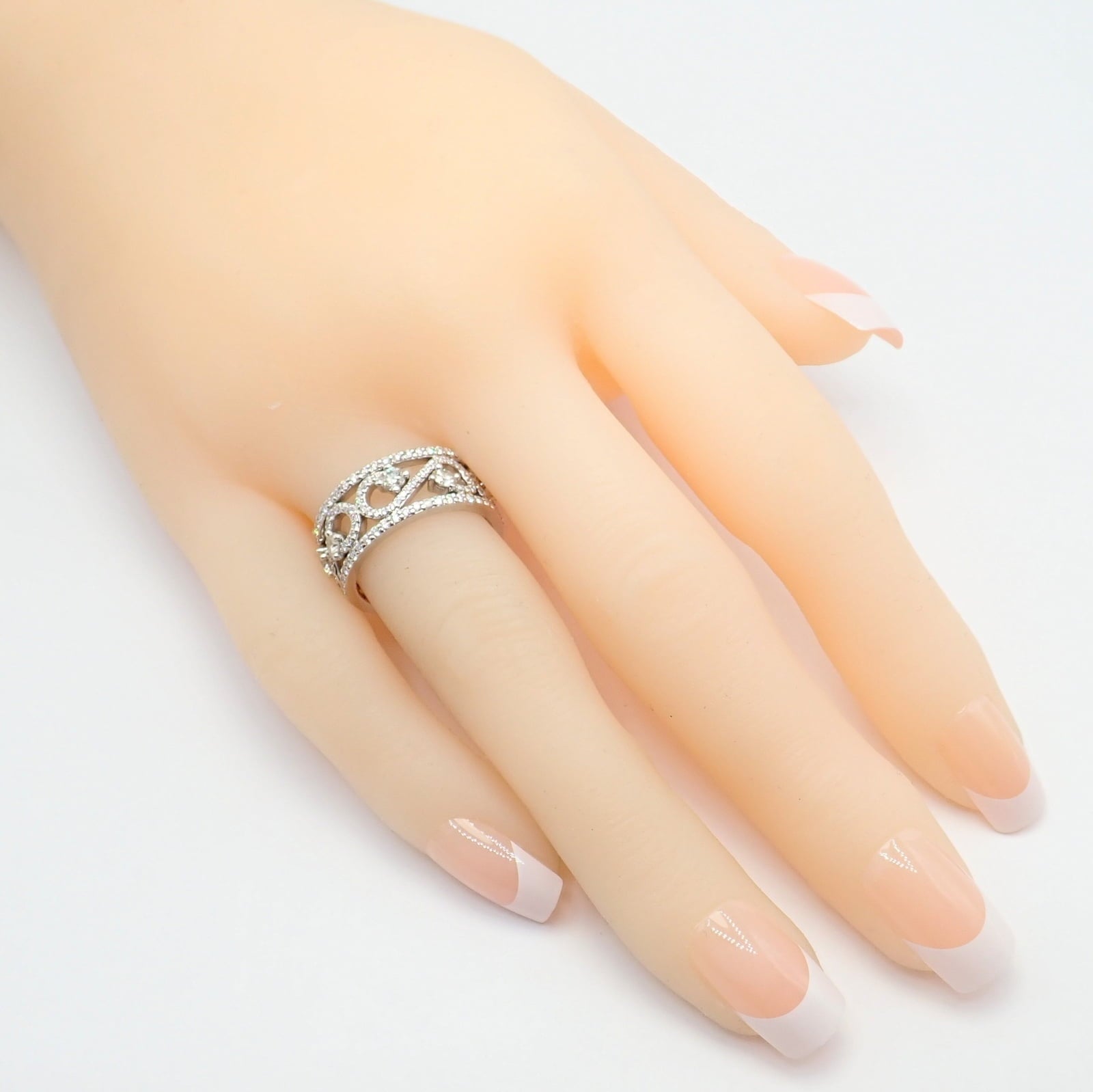 Tiffany & Co. Jewelry & Watches:Fine Jewelry:Rings Authentic! Tiffany & Co Platinum Diamond Enchant Scroll Wide Band Ring Size 6