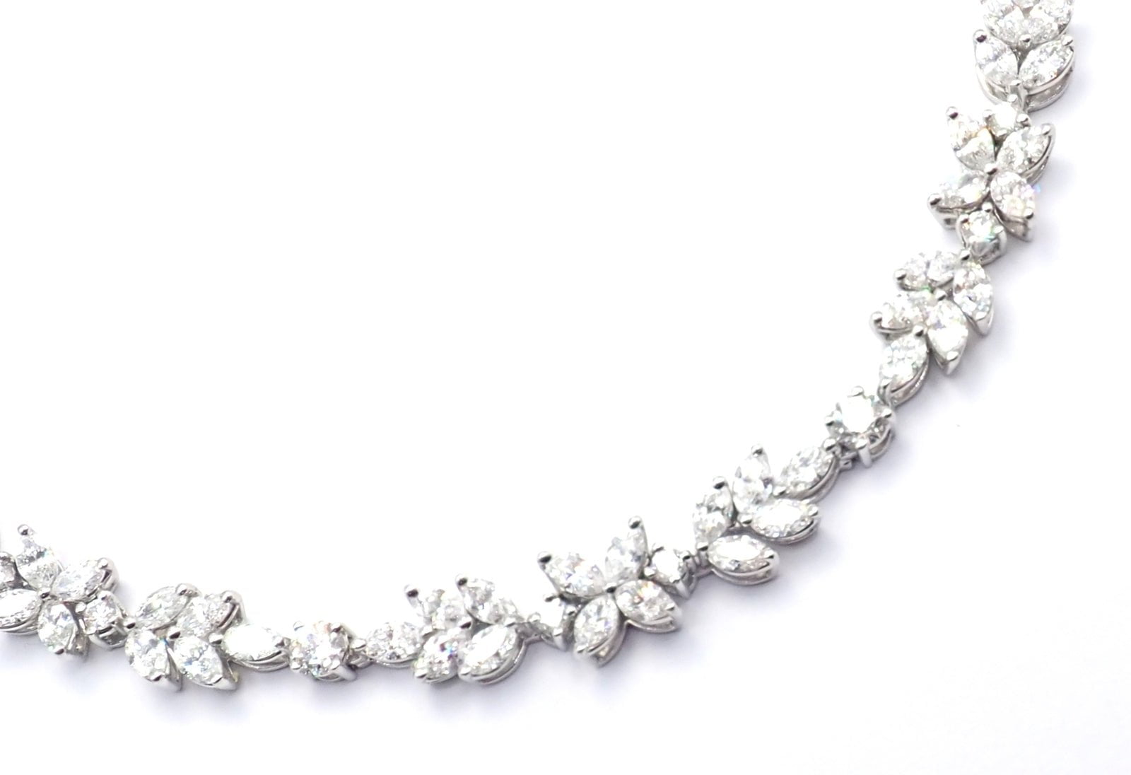 Tiffany & Co. Jewelry & Watches:Fine Jewelry:Necklaces & Pendants Tiffany & Co Victoria Platinum 15.92ct Diamond Mixed Cluster Necklace Paper