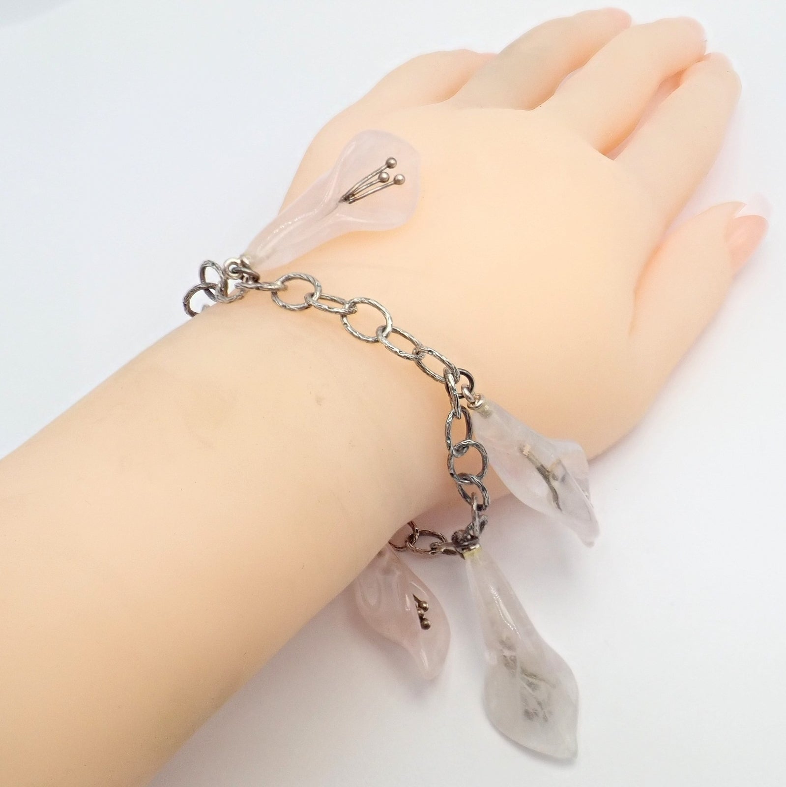 Rare! Vintage Mario Buccellati Silver Quartz Calla Lily Bracelet | Fortrove