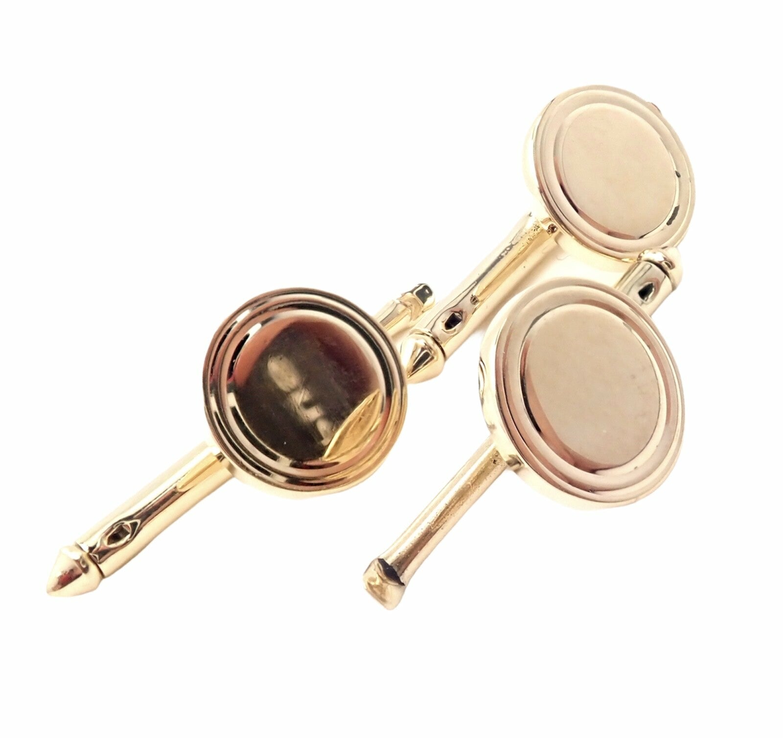 Authentic Tiffany & Co. 14k Yellow Gold Mens Cufflinks Tuxedo Buttons Full Set | Fortrove