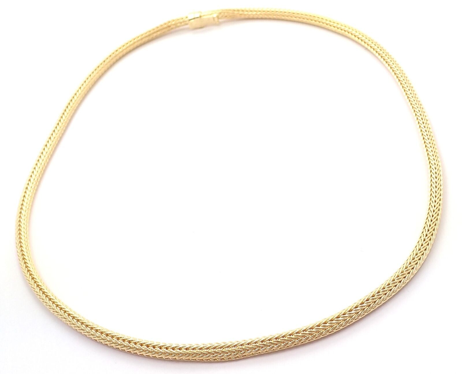 Authentic! Vintage Tiffany & Co 18k Yellow Gold Foxtail Link Chain Necklace | Fortrove