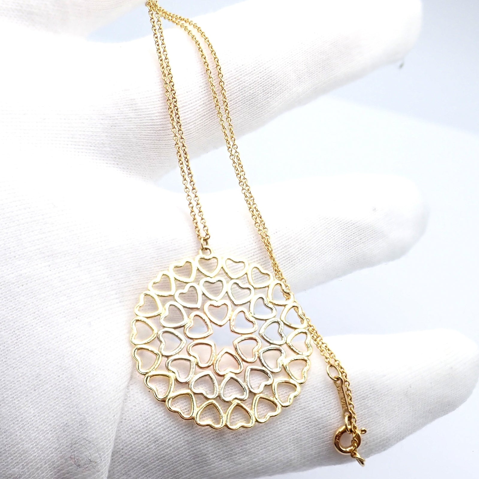 Tiffany & Co. Jewelry & Watches:Fine Jewelry:Necklaces & Pendants Tiffany & Co Picasso 18k Tri-Color Gold Large Crown of Hearts Pendant Necklace