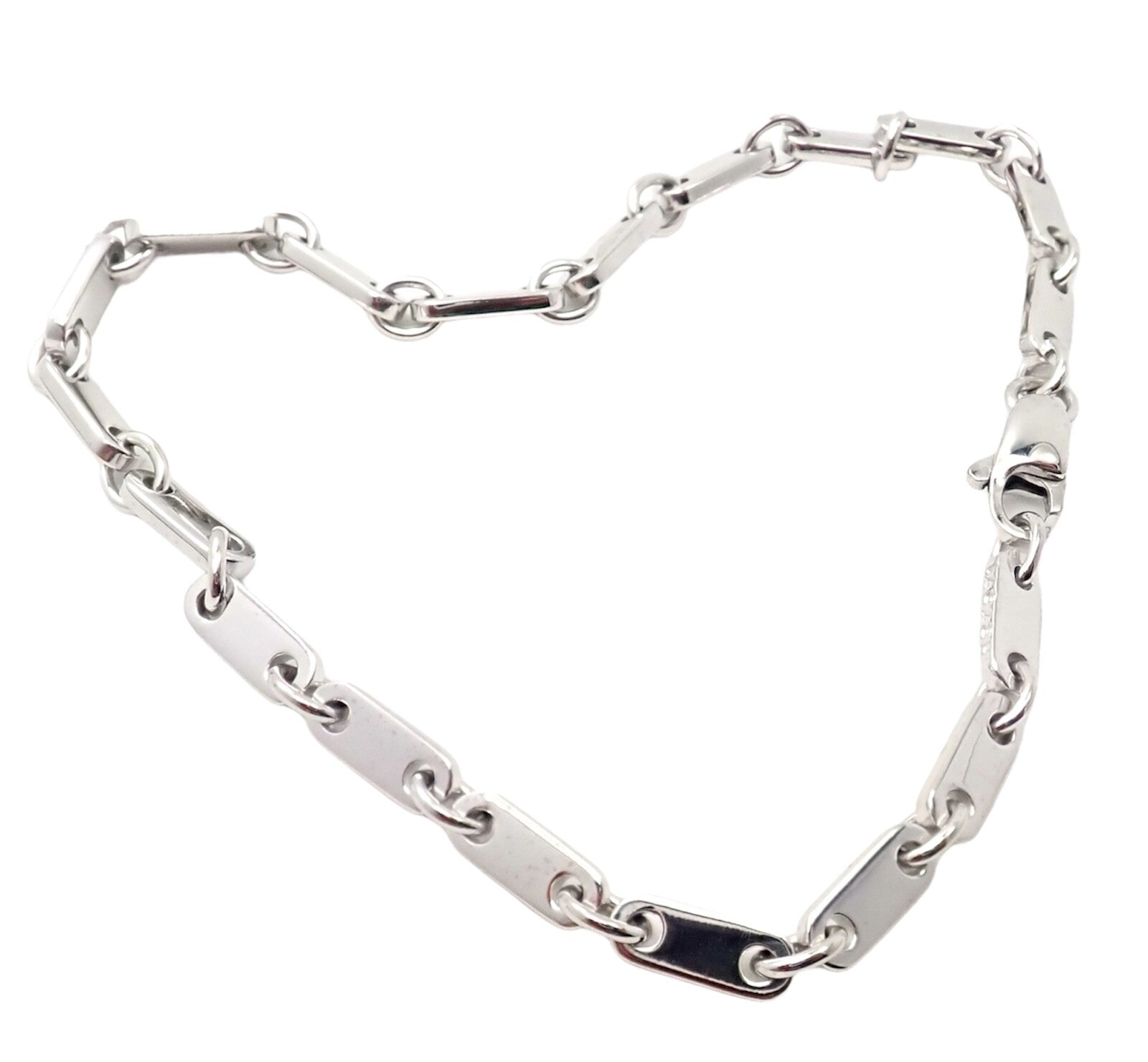 Cartier Jewelry & Watches:Fine Jewelry:Bracelets & Charms Authentic! Vinage Cartier 18k White Gold Fidelity Link Bracelet