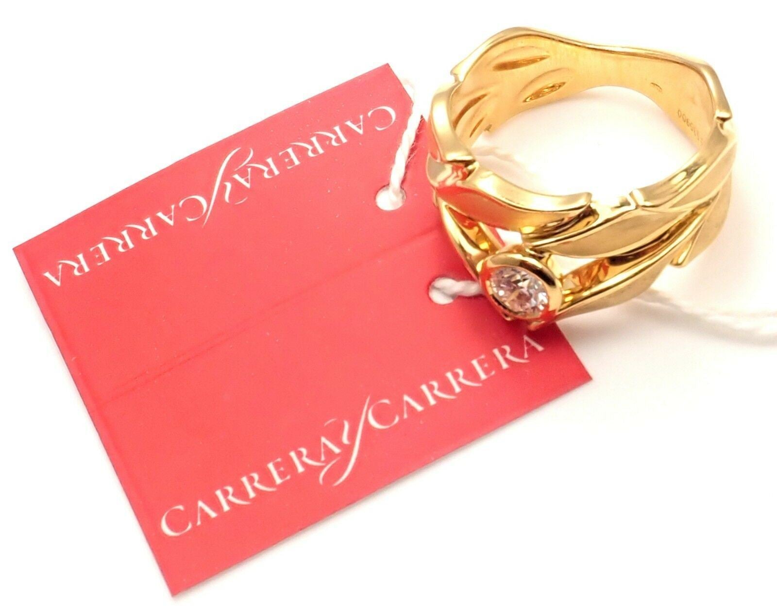 New! Authentic Carrera Y Carrera 18k Mi Princes Greco Roman Diamond Crown Ring | Fortrove