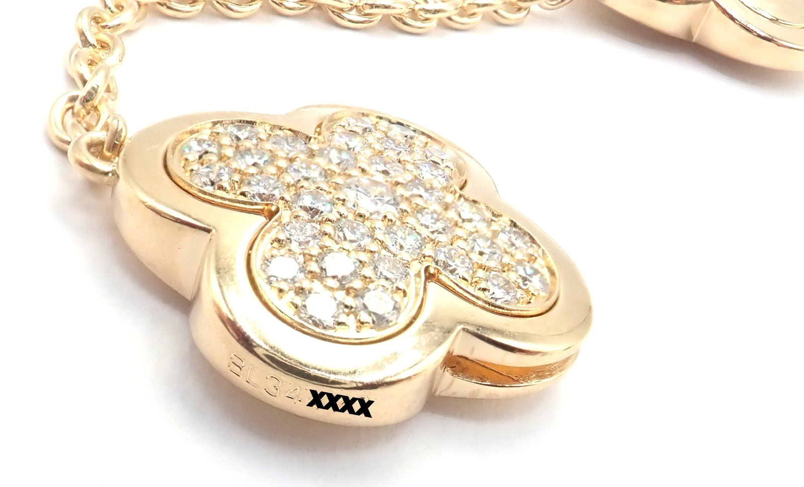 Authentic Van Cleef & Arpels 18k Yellow Gold Diamond Pure Alhambra Long Necklace | Fortrove