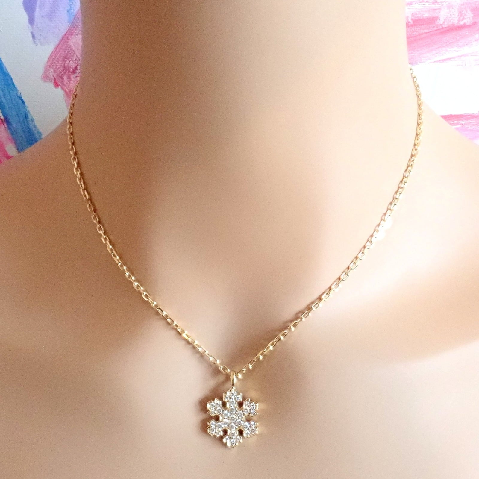 Bvlgari Jewelry & Watches:Fine Jewelry:Necklaces & Pendants Bulgari Bvlgari Fiocco De Neve Snowflake 18k Gold Diamond Pendant Necklace Paper