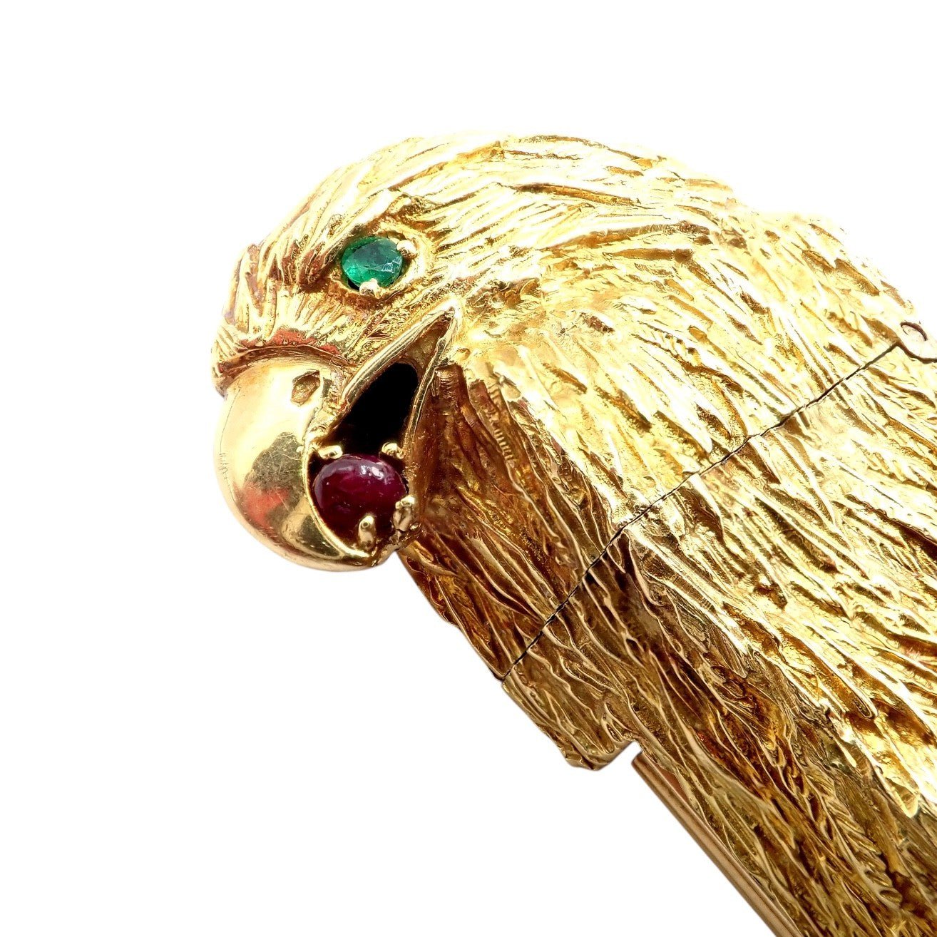 Vintage Dunhill 18k Yellow Gold Ruby Emerald Eagle Rollagas Lighter 1950's | Fortrove