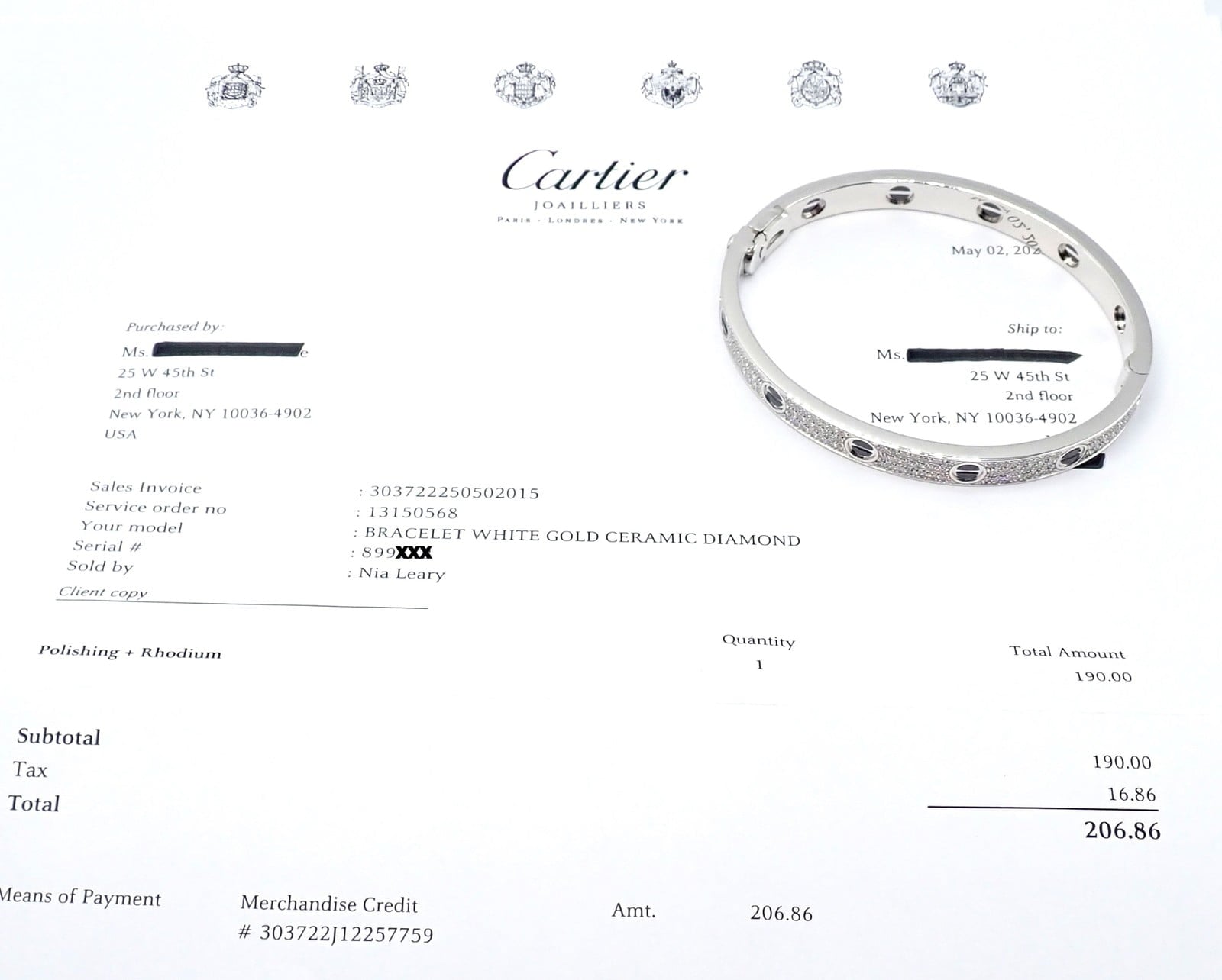 Cartier Jewelry & Watches:Fine Jewelry:Bracelets & Charms Authentic! Cartier Love 18k White Gold Diamond Pave Ceramic Bracelet Sz 18 Paper