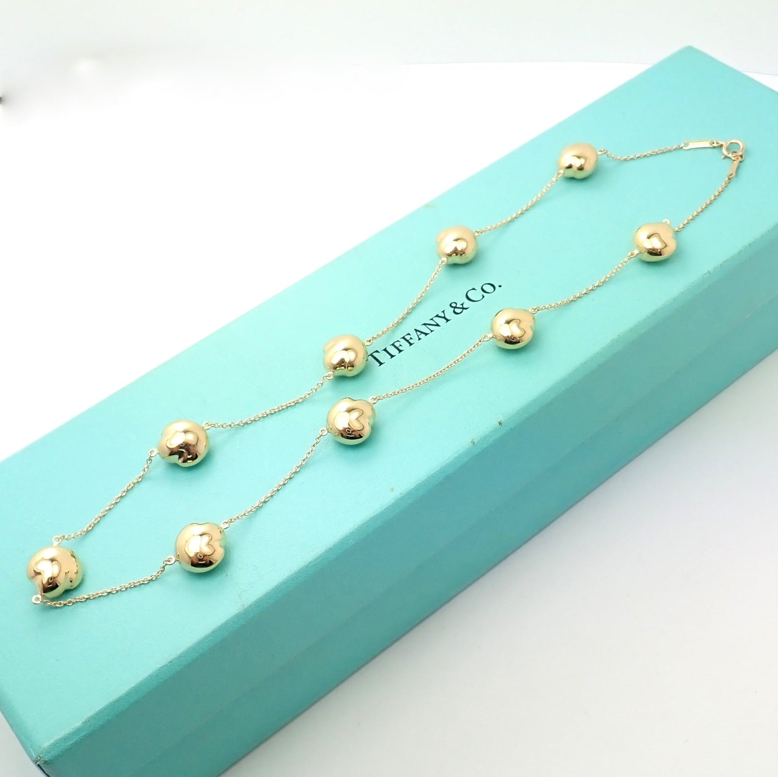 Tiffany & Co. Jewelry & Watches:Fine Jewelry:Necklaces & Pendants Authentic! Tiffany & Co Peretti 18k Yellow Gold Vintage Bean Necklace 14.5"