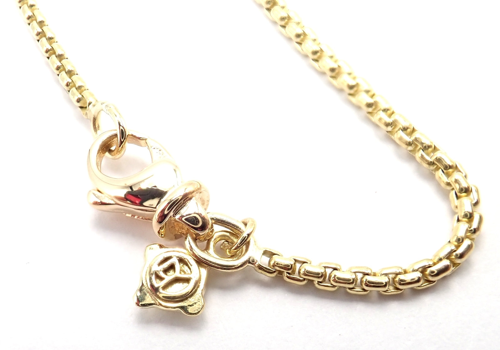David Yurman Cable 18k Yellow Gold Diamond Large Heart Pendant Chain Necklace | Fortrove