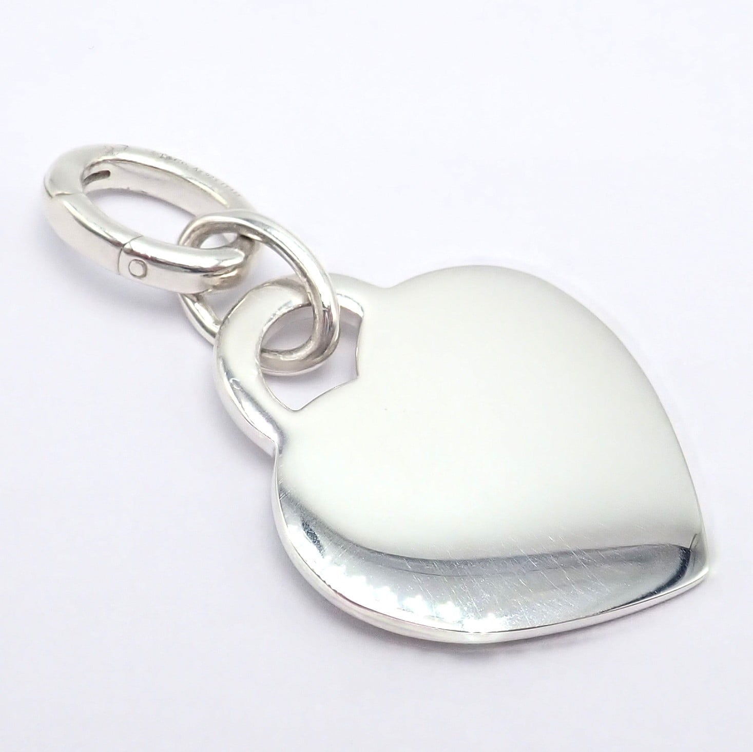 Tiffany & Co Silver Heart Tag Charm + Toggle Bracelet + Oval Jump Ring