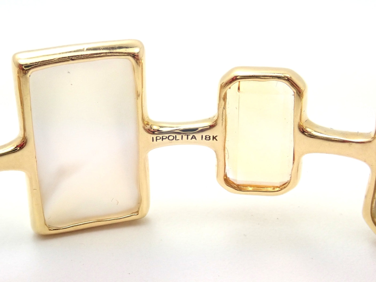 Rare! Ippolita 18k Yellow Gold Large Quartz Newport Rock Candy Bracelet | Fortrove
