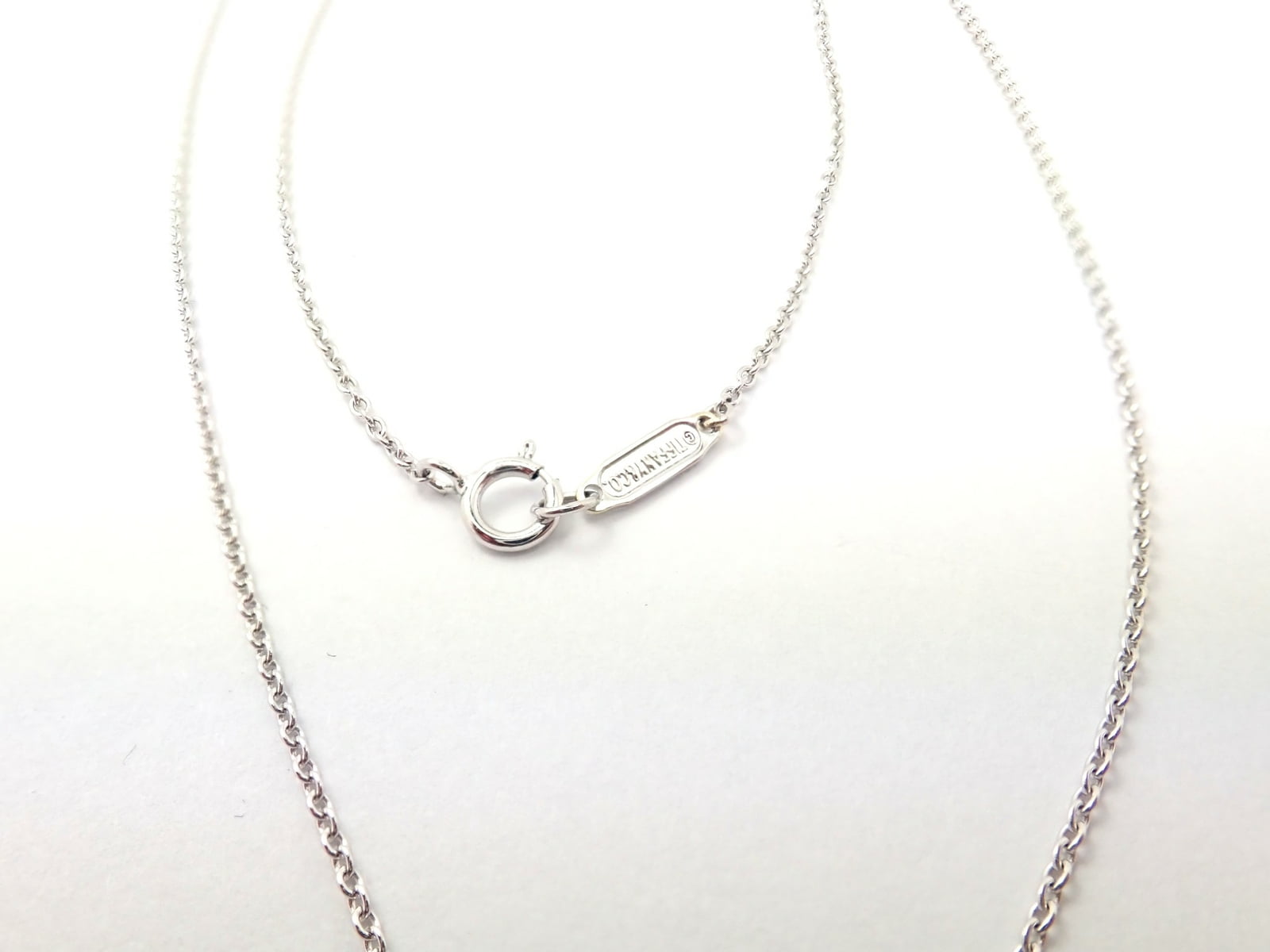 Tiffany & Co. Jewelry & Watches:Fine Jewelry:Necklaces & Pendants Authentic! Tiffany & Co Platinum Diamond Heart Double Metro Pendant Necklace