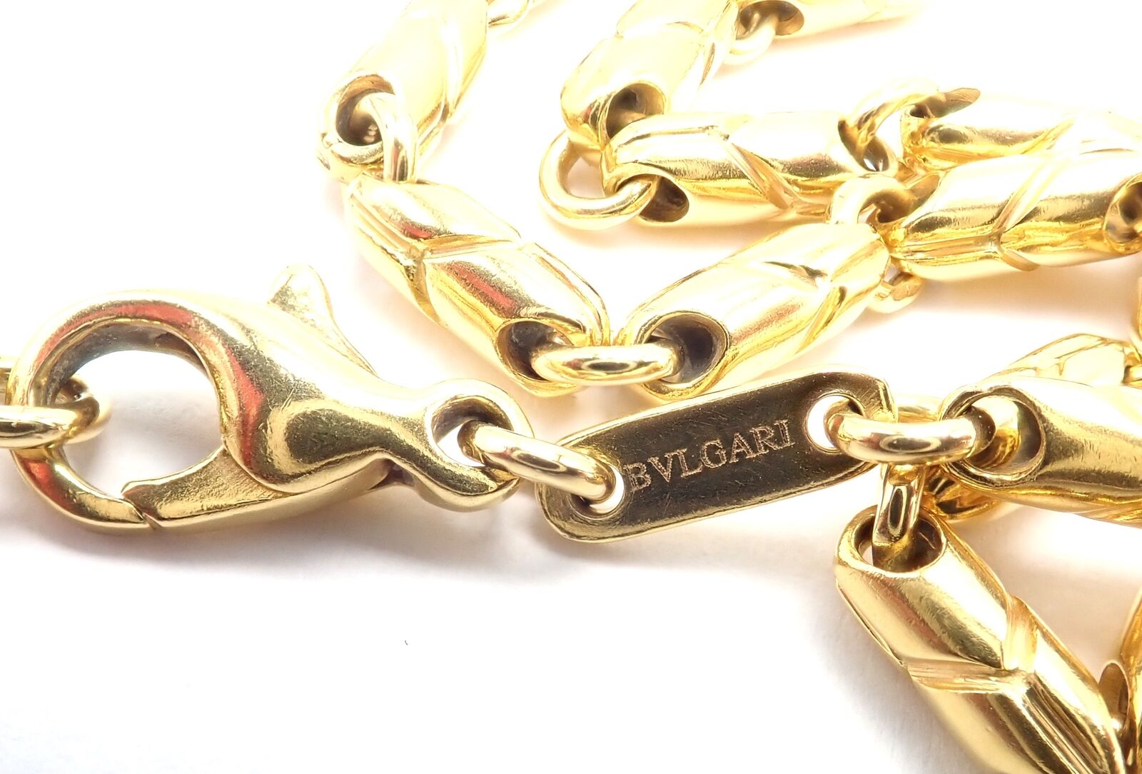 Bvlgari Jewelry & Watches:Fine Jewelry:Necklaces & Pendants Authentic! Bvlgari Bulgari Passodopio 18k Yellow Gold 20.75" Link Chain Necklace