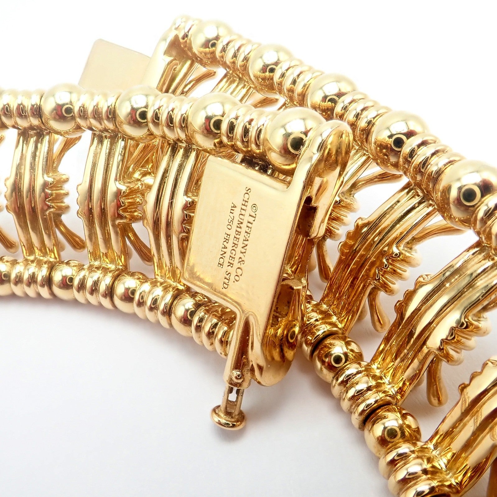 Authentic Tiffany & Co Schlumberger 18k Yellow Gold Fancy Bowtie Collar Necklace | Fortrove