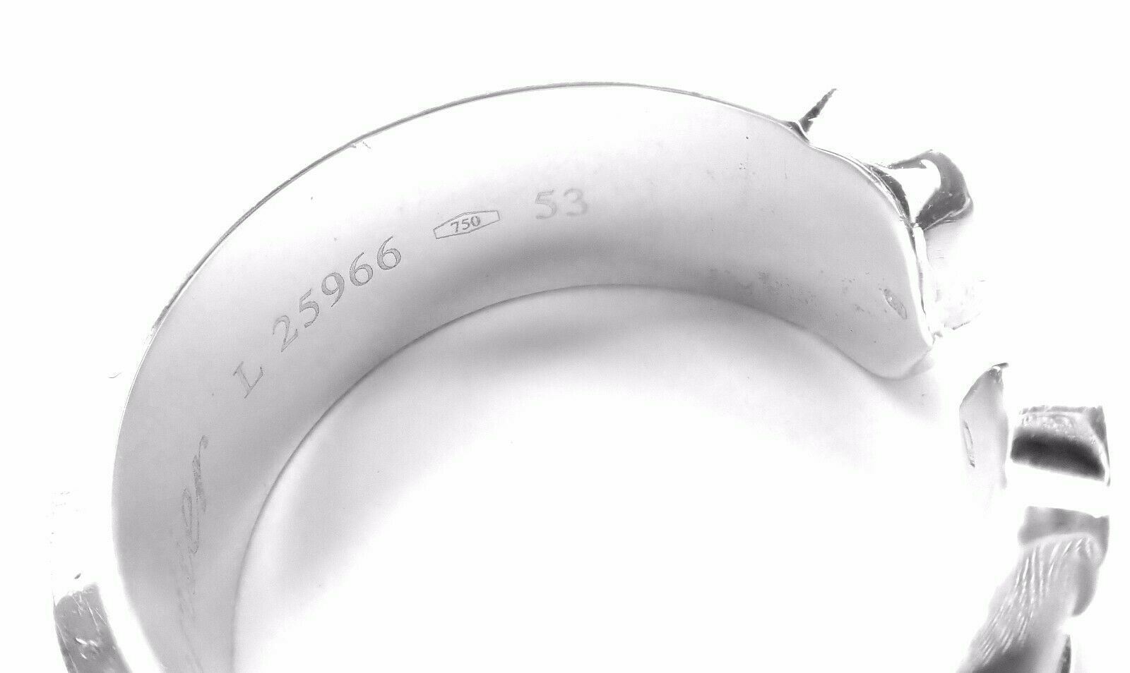 Cartier Jewelry & Watches:Fine Jewelry:Rings Authentic! Cartier Logo 18k White Gold Double C Motif Monogram Band Ring Sz 6.25