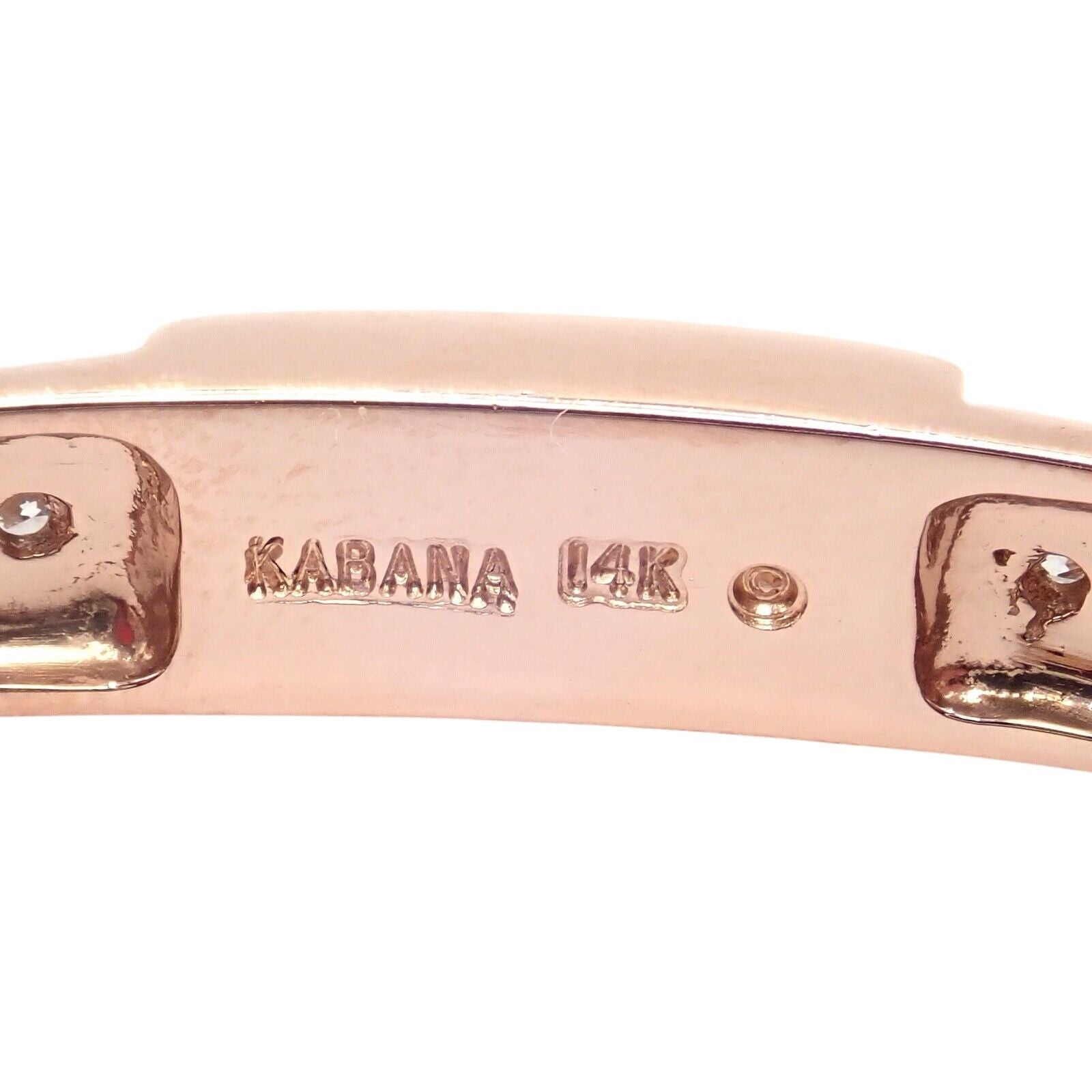 Kabana Jewelry & Watches:Fine Jewelry:Bracelets & Charms Authentic! Kabana 14k Rose Gold Diamond Mother of Pearl Bangle Bracelet