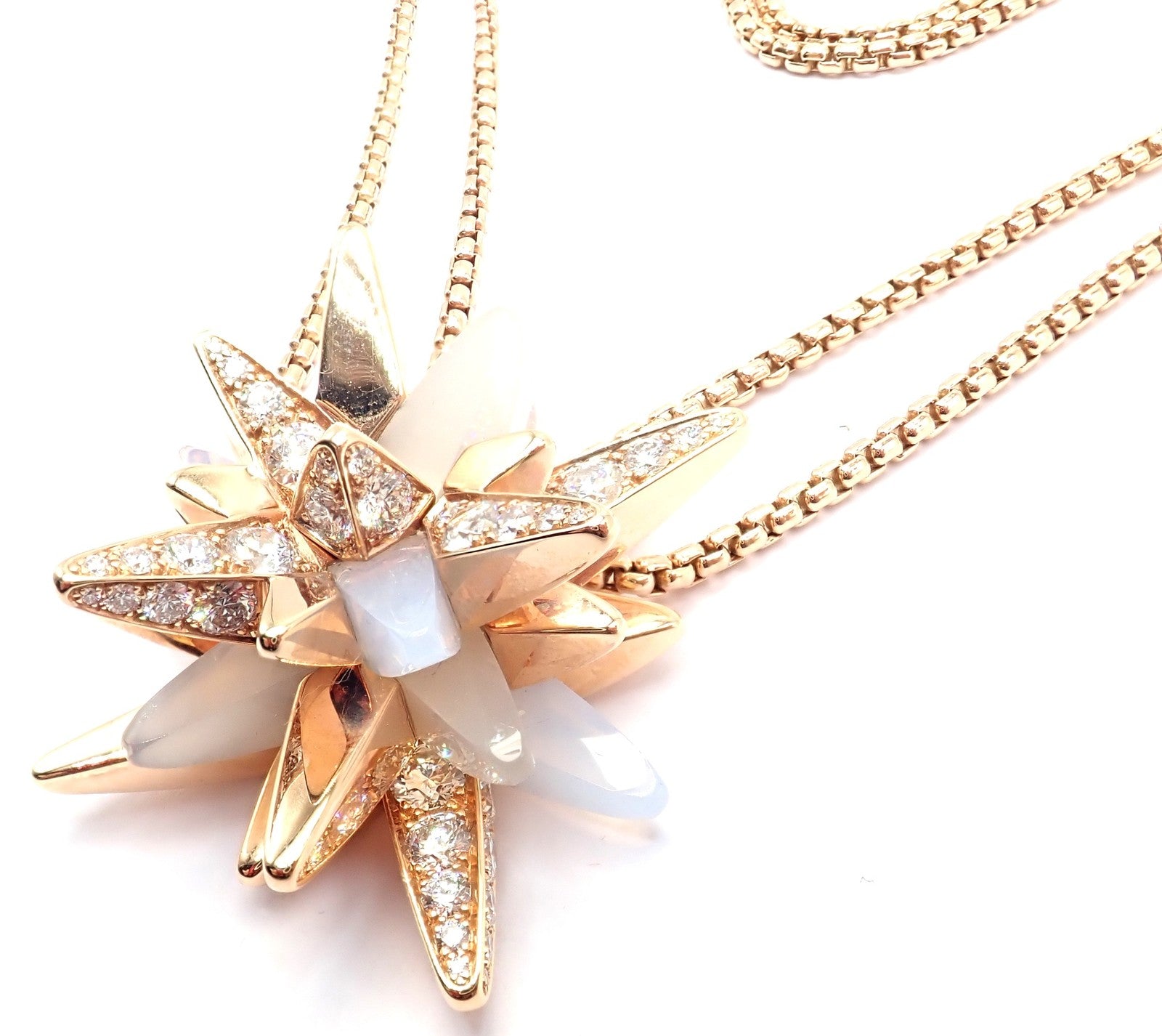 Cartier Jewelry & Watches:Fine Jewelry:Necklaces & Pendants Cartier 18k Rose Gold Lim Edition Diamond MOP Meterore Fractal Pedant Necklace