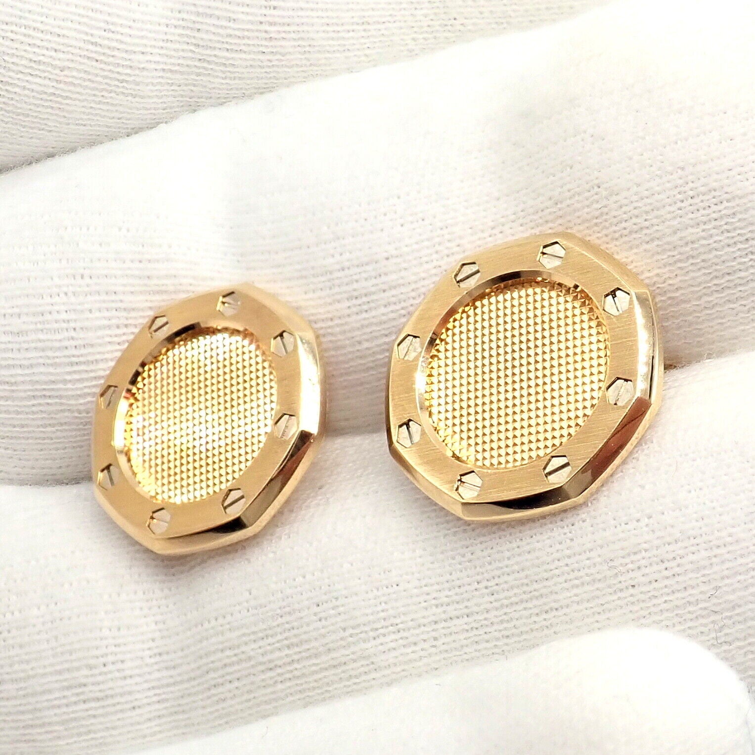 Audemars Piguet Jewelry & Watches:Men's Jewelry:Cufflinks Rare! Vintage Audemars Piguet 18k Yellow Gold Royal Oak Cufflinks