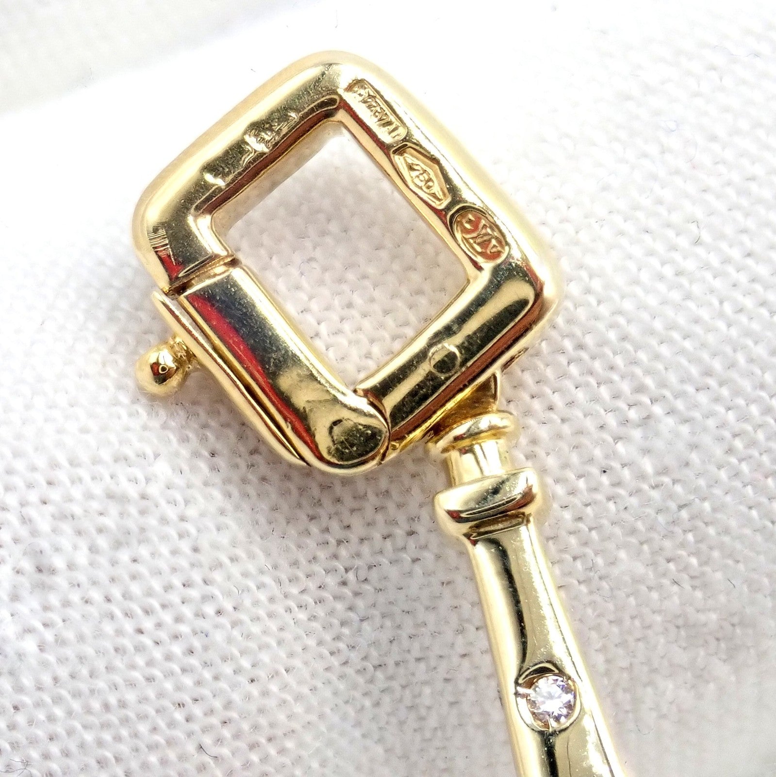 Vintage Louis Vuitton 18k Yellow Gold Large Eiffel Tower Diamond Charm Pendant | Fortrove