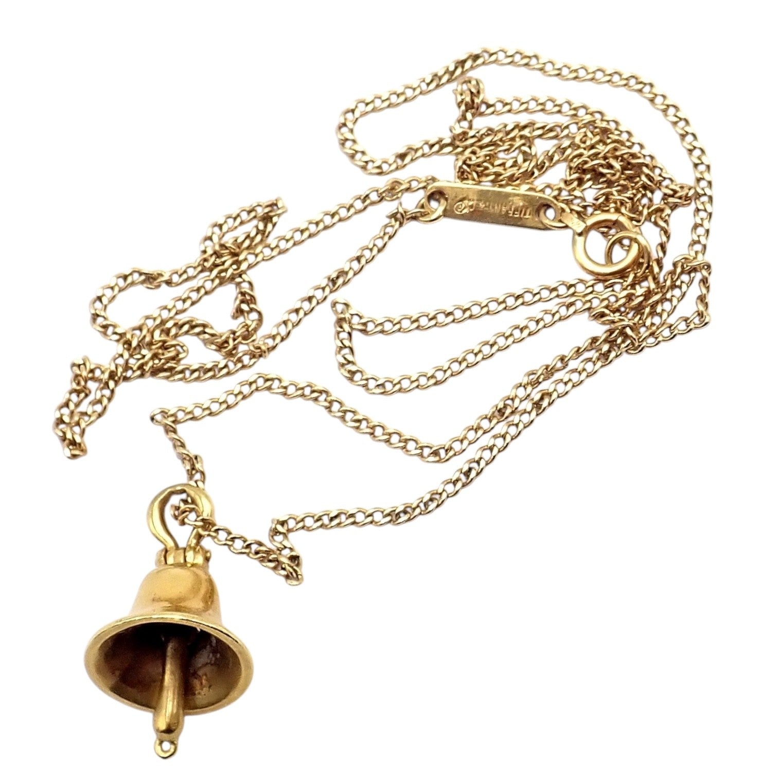Rare! Tiffany & Co Ralph Lauren 18k Yellow Gold Nautical Bell Pendant Necklace | Fortrove