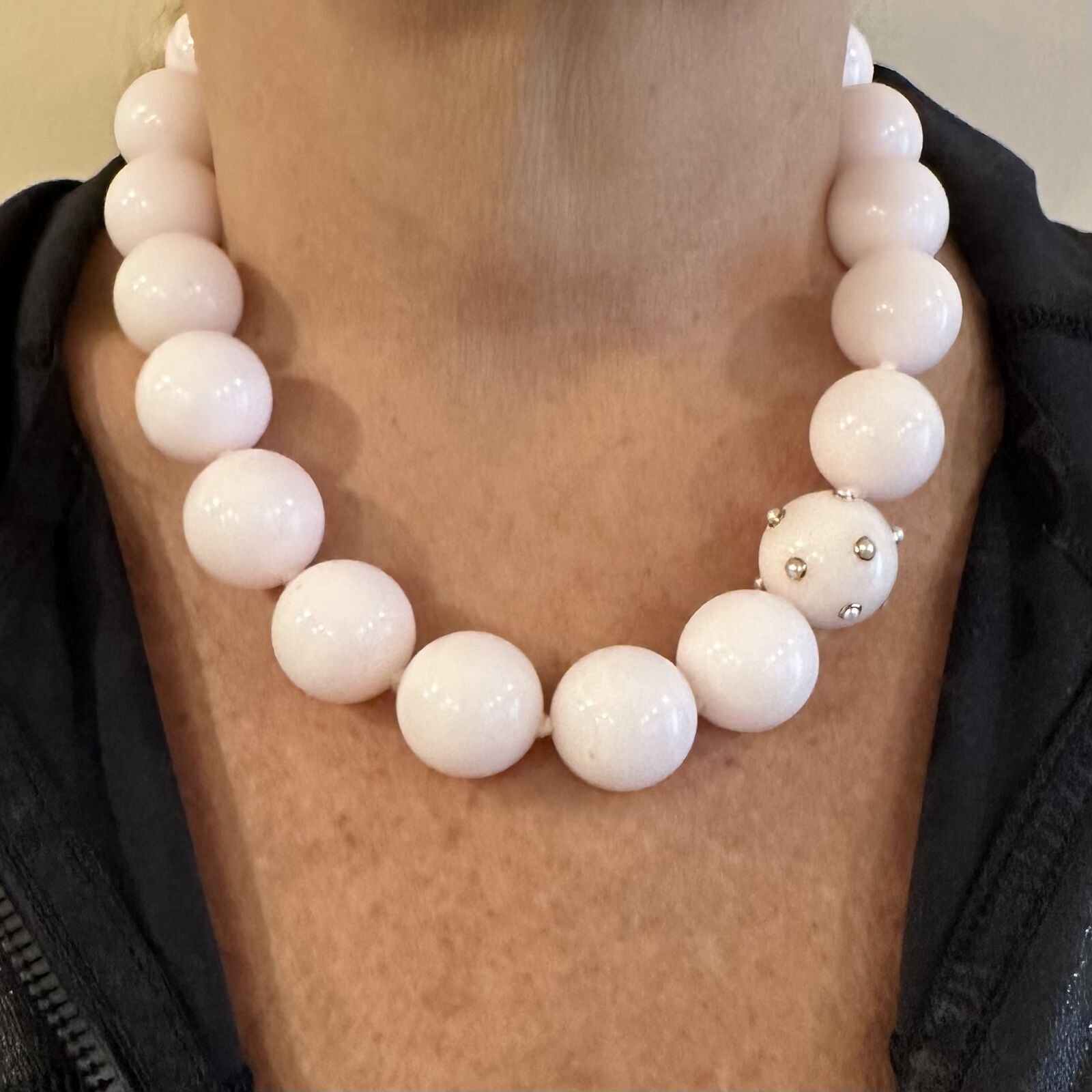 Verdura Jewelry & Watches:Fine Jewelry:Necklaces & Pendants Authentic! Verdura 18k Yellow Gold Large Pink Quartz Pearl Bead Necklace