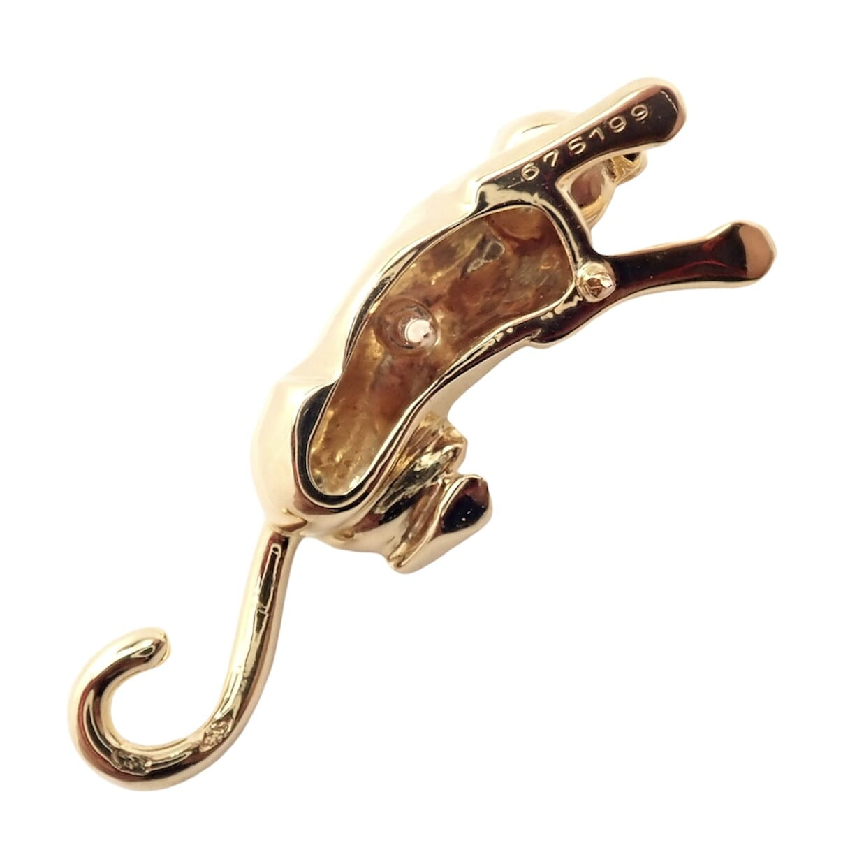 Cartier Jewelry & Watches:Fine Jewelry:Brooches & Pins Authentic! Cartier Panther Panthere 18k Yellow Gold Tie Lapel Pin