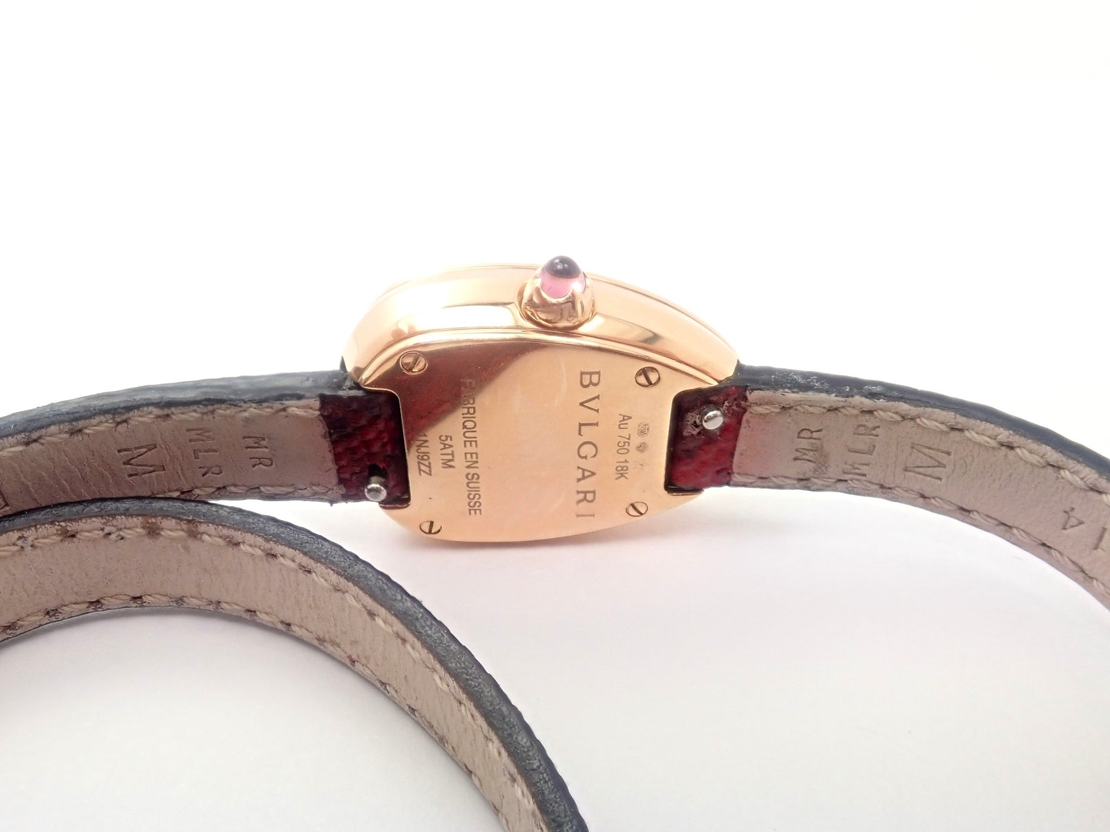 Bulgari 18k Rose Gold Diamond Tubogas Red Serpenti Snake Watch + Band + Tool | Fortrove
