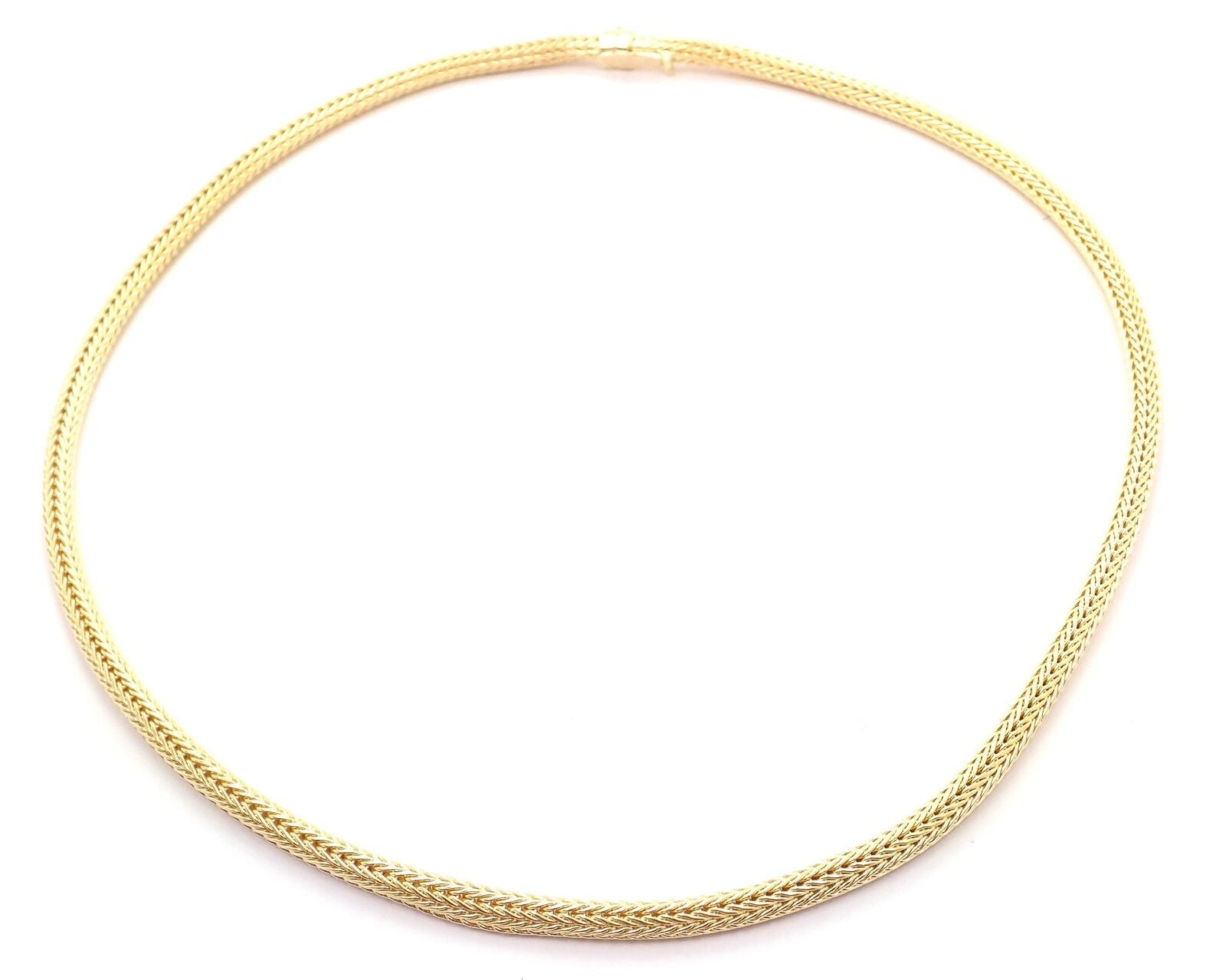 Authentic! Vintage Tiffany & Co 18k Yellow Gold Foxtail Link Chain Necklace | Fortrove