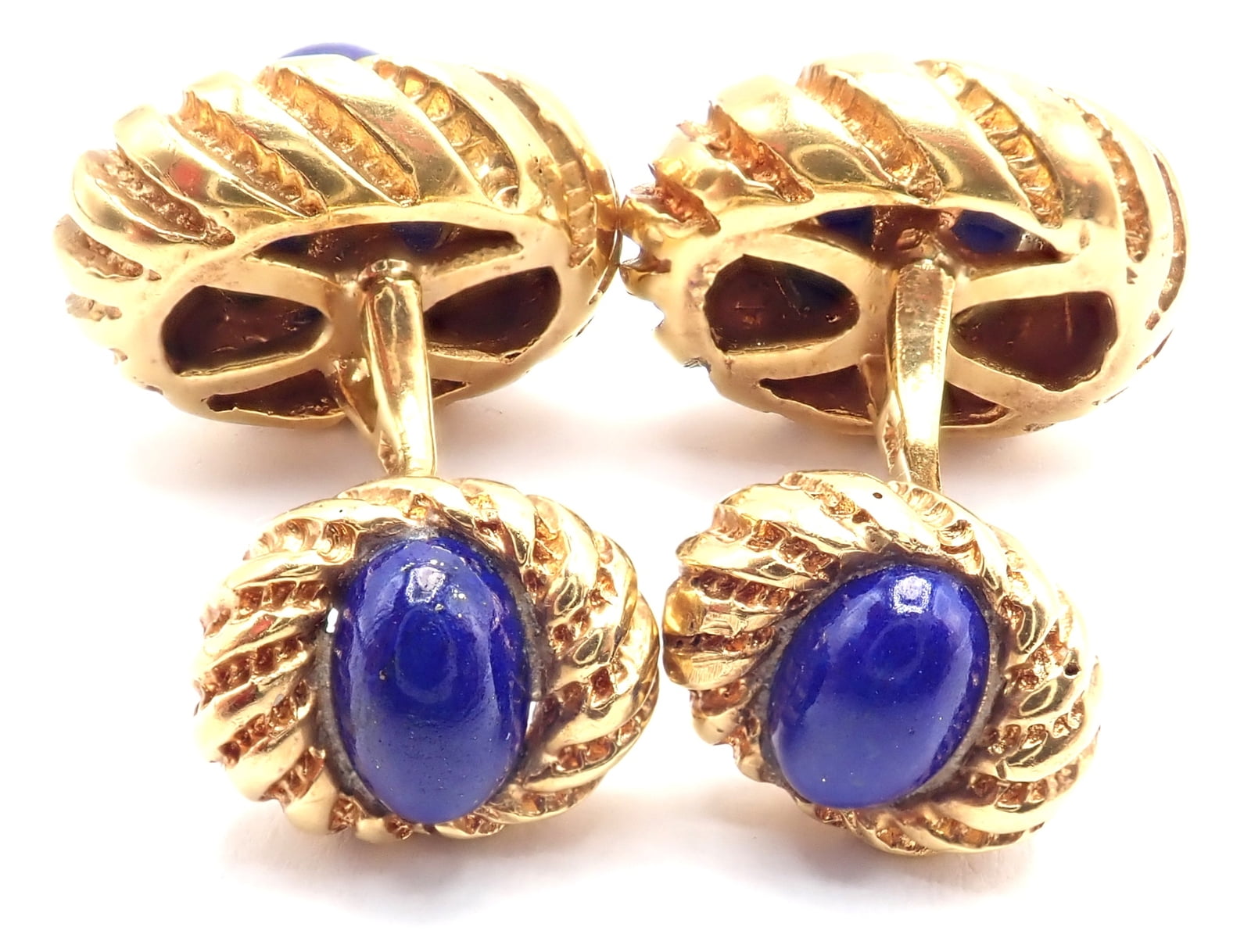 Tiffany & Co. Jewelry & Watches:Men's Jewelry:Cufflinks Authentic! Tiffany & Co Jean Schlumberger 18k Yellow Gold Lapis Lazuli Cufflinks