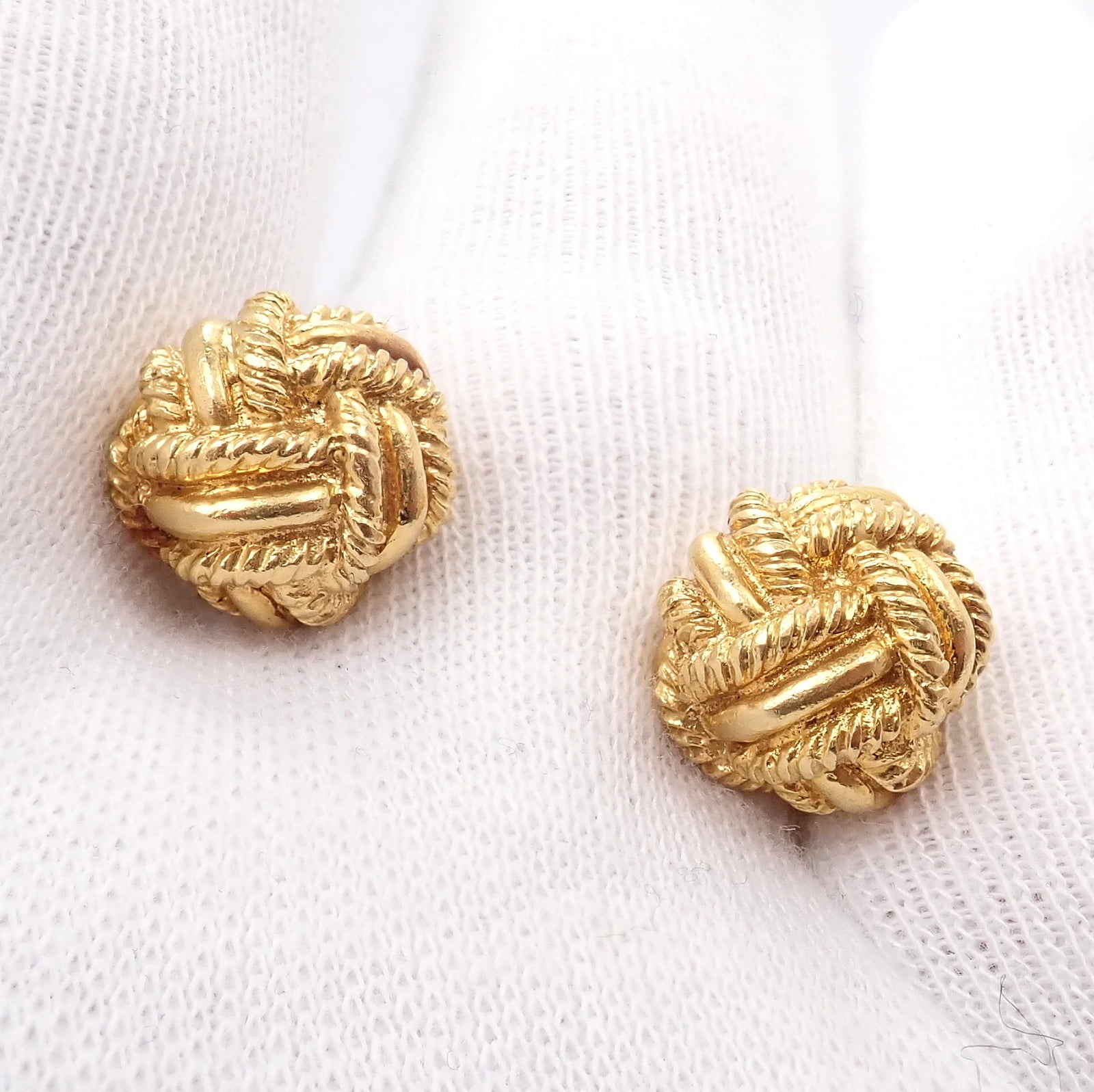 Tiffany & Co. Jewelry & Watches:Men's Jewelry:Cufflinks Rare! Vintage Tiffany & Co. 18k Yellow Gold Schlumberger Rope Knot Cufflinks