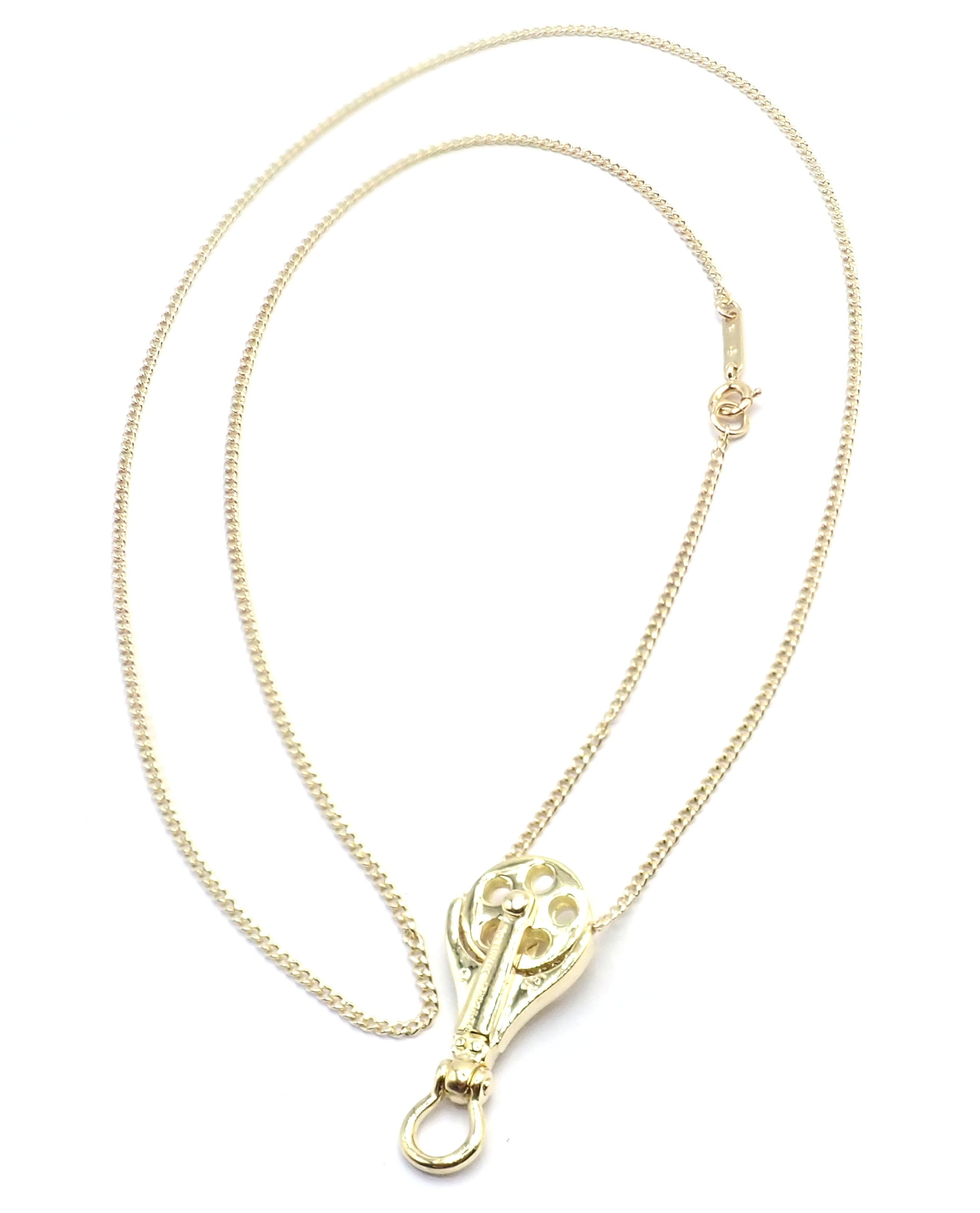 Vintage! Tiffany & Co Ralph Lauren 18k Yellow Gold Pulley Pendant Necklace | Fortrove