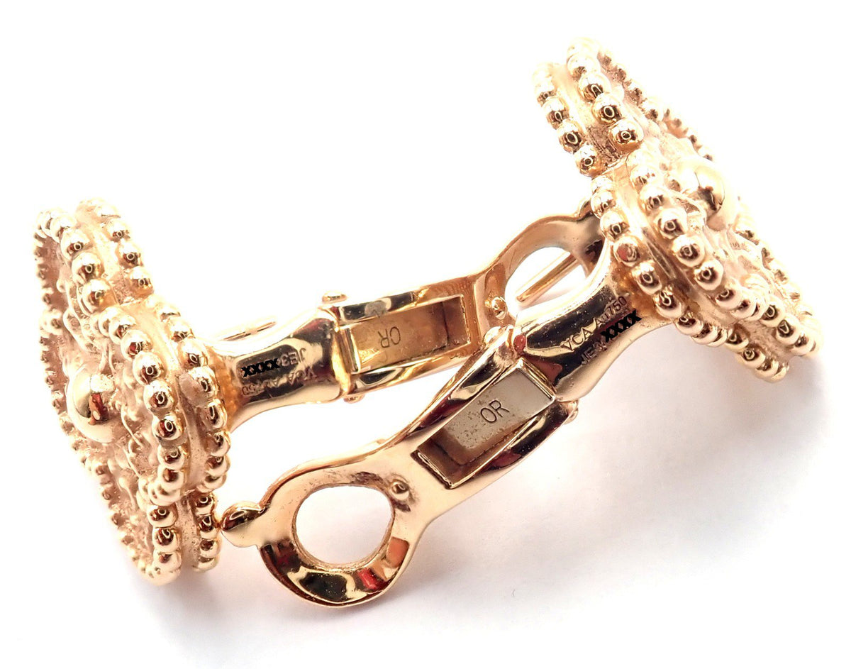Van Cleef & Arpels Jewelry & Watches:Fine Jewelry:Earrings Authentic! Van Cleef & Arpels Vintage Alhambra 18k Rose Gold Earrings Cert.