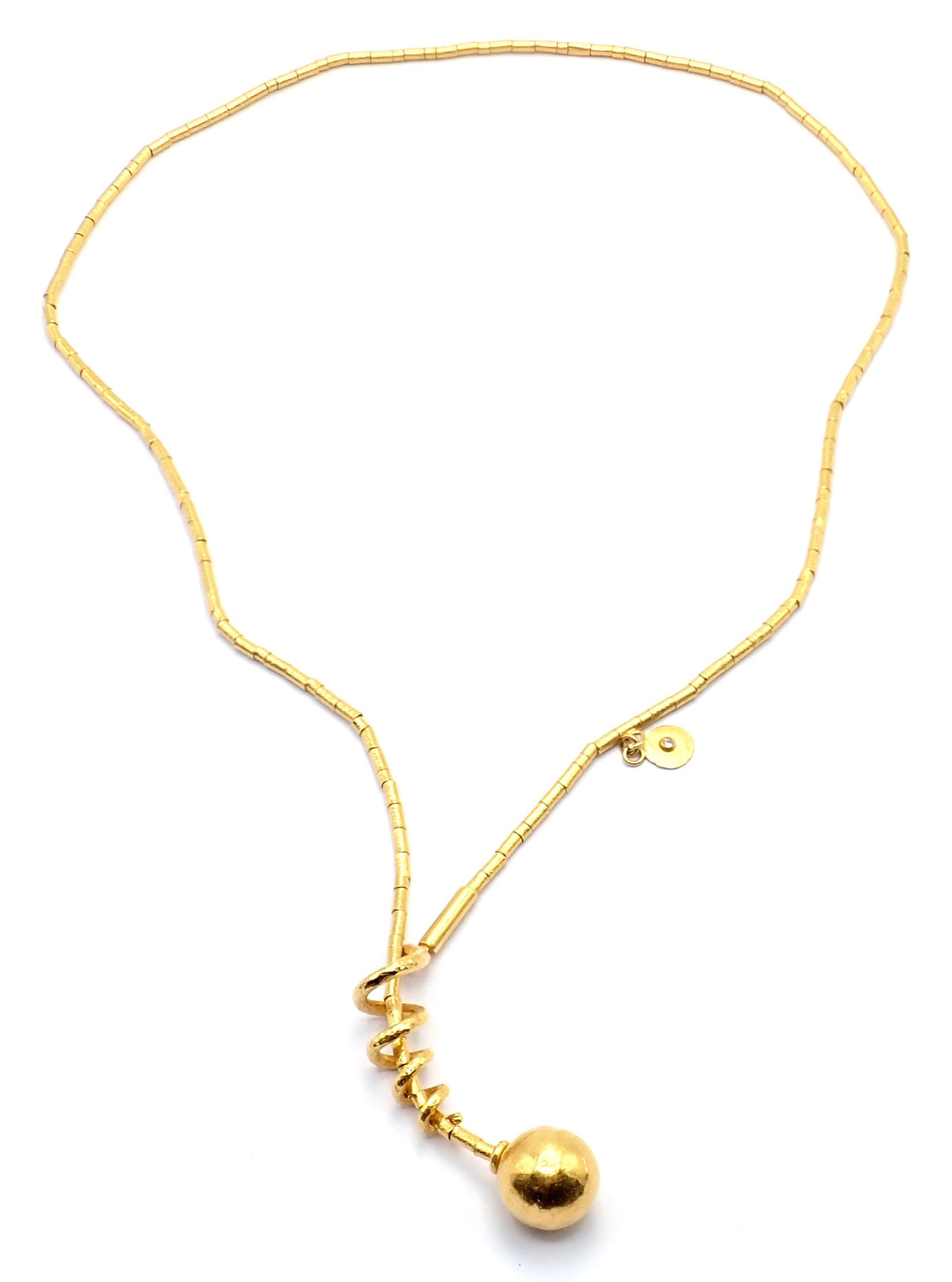 Gurhan Jewelry & Watches:Fine Jewelry:Necklaces & Pendants Authentic! Gurhan Vertigo 24k Yellow Gold Ruby Lariat Beaded Spiral Necklace