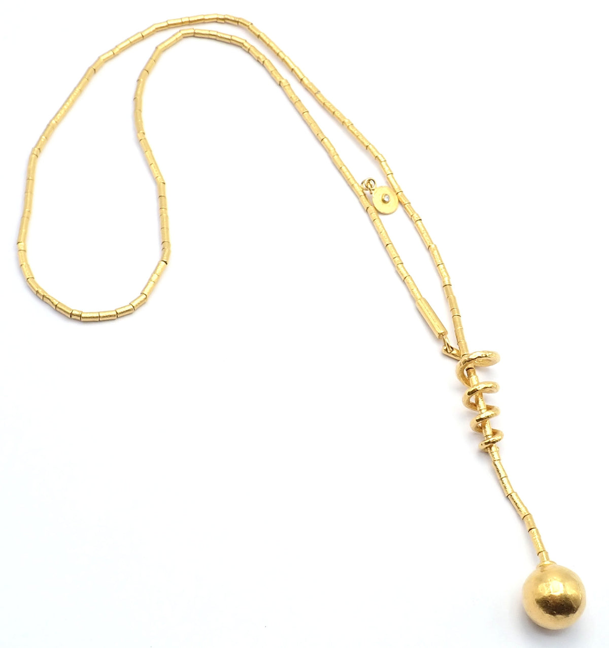 Gurhan Jewelry & Watches:Fine Jewelry:Necklaces & Pendants Authentic! Gurhan Vertigo 24k Yellow Gold Ruby Lariat Beaded Spiral Necklace