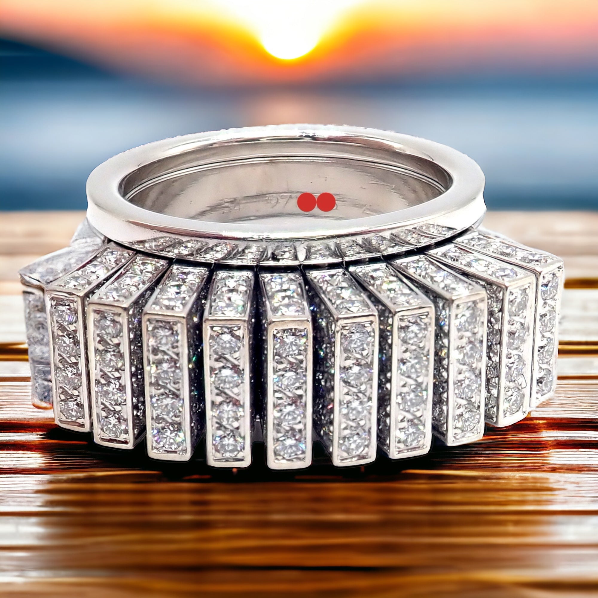 Cartier white gold diamond ring sale