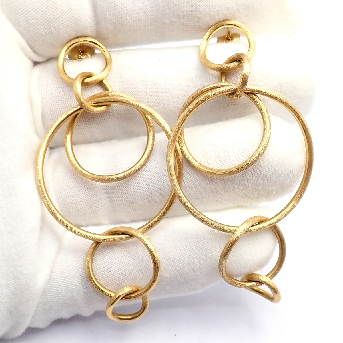 Marco Bicego Jewelry & Watches:Fine Jewelry:Earrings Authentic! Marco Bicego 18k Yellow Gold Large Jaipur Dangle Earrings