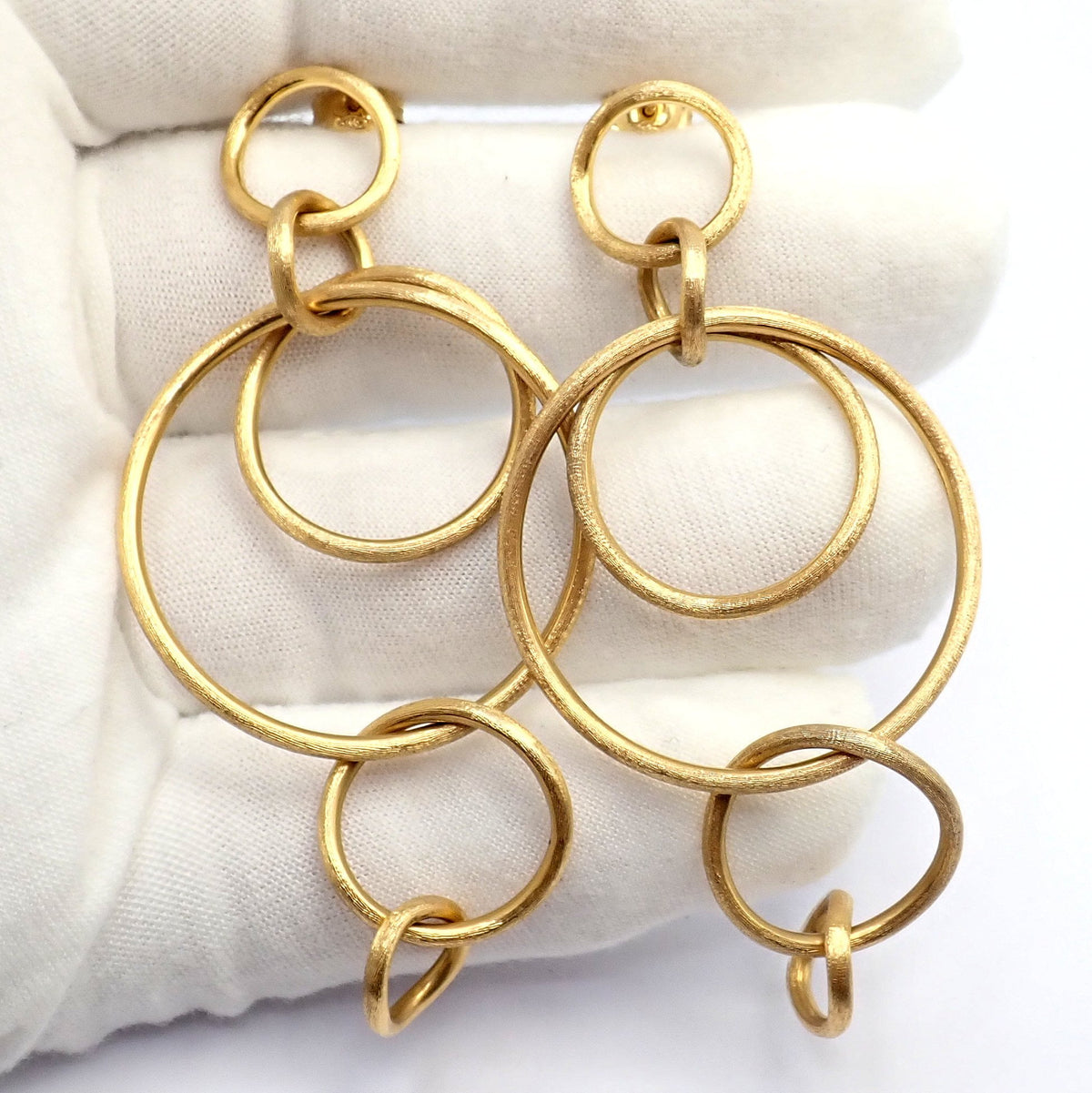 Marco Bicego Jewelry & Watches:Fine Jewelry:Earrings Authentic! Marco Bicego 18k Yellow Gold Large Jaipur Dangle Earrings