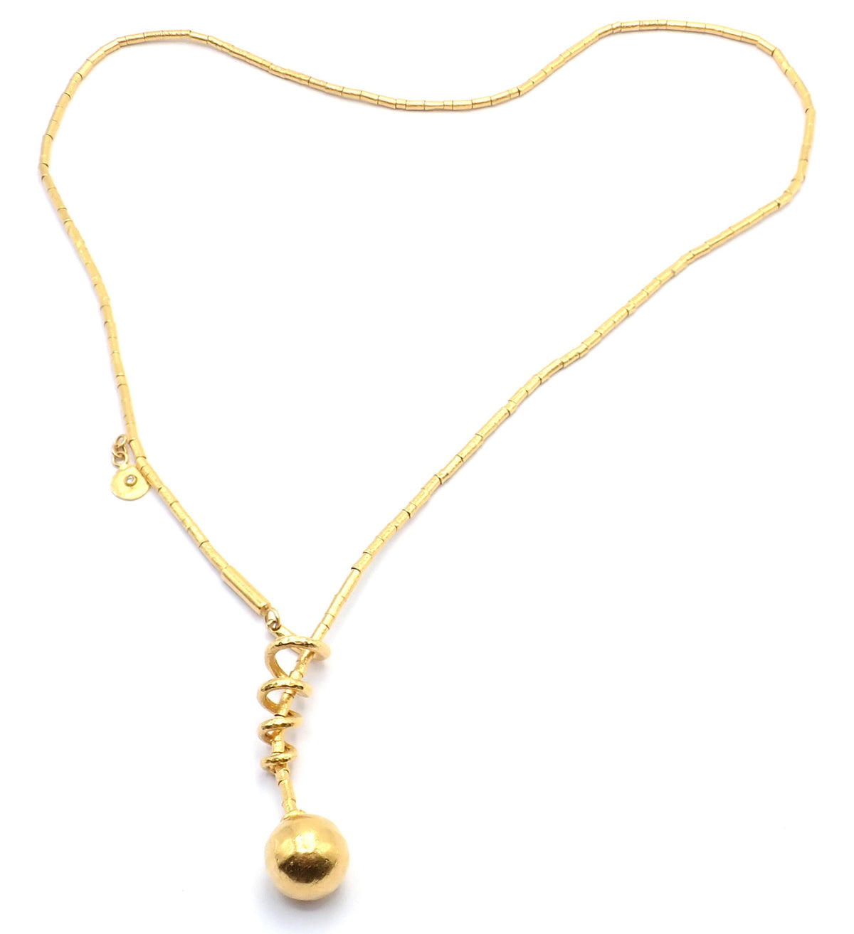 Gurhan Jewelry & Watches:Fine Jewelry:Necklaces & Pendants Authentic! Gurhan Vertigo 24k Yellow Gold Ruby Lariat Beaded Spiral Necklace