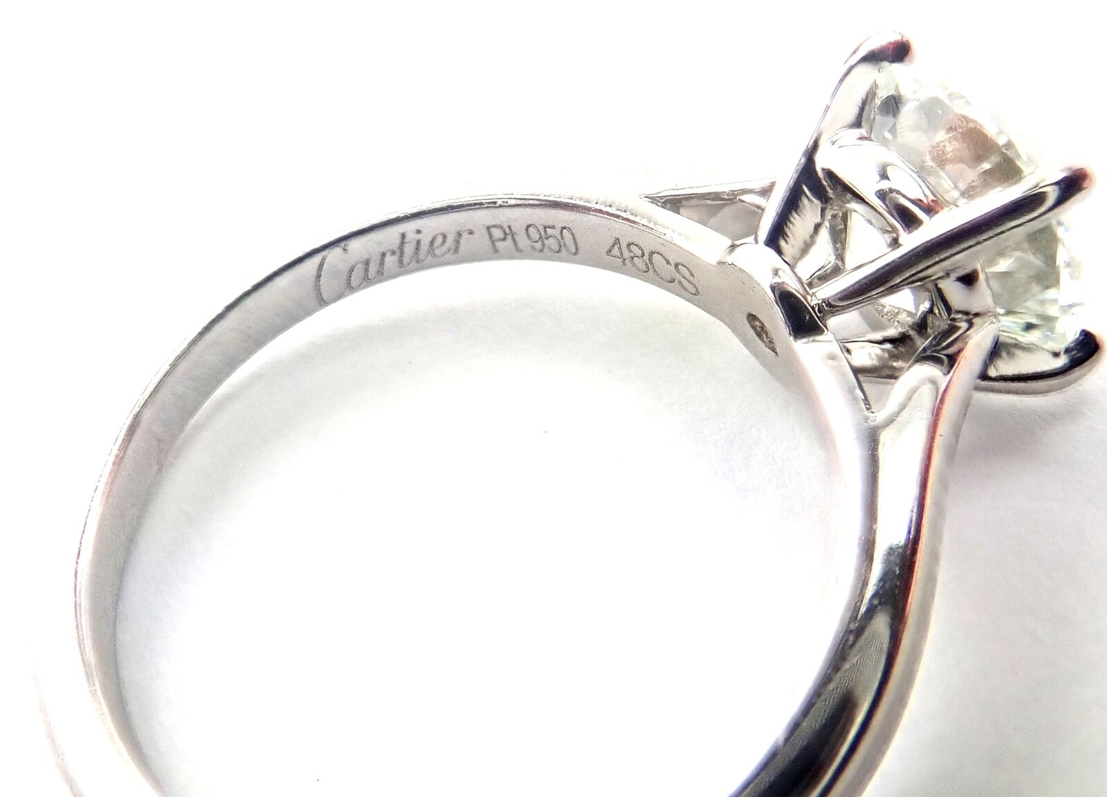 Cartier Jewelry & Watches:Fine Jewelry:Rings Authentic! Cartier Platinum 1.30ct VS1/F Diamond Solitaire Engagement Ring GIA