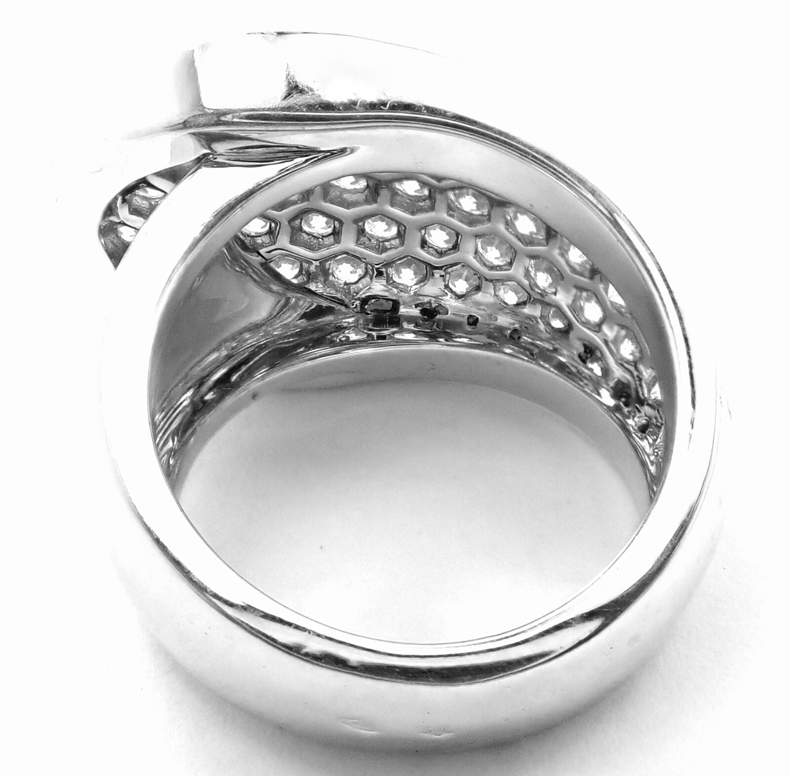 Cartier Jewelry & Watches:Fine Jewelry:Rings Rare! Authentic Cartier 18k White Gold Pave Diamond Large Ring
