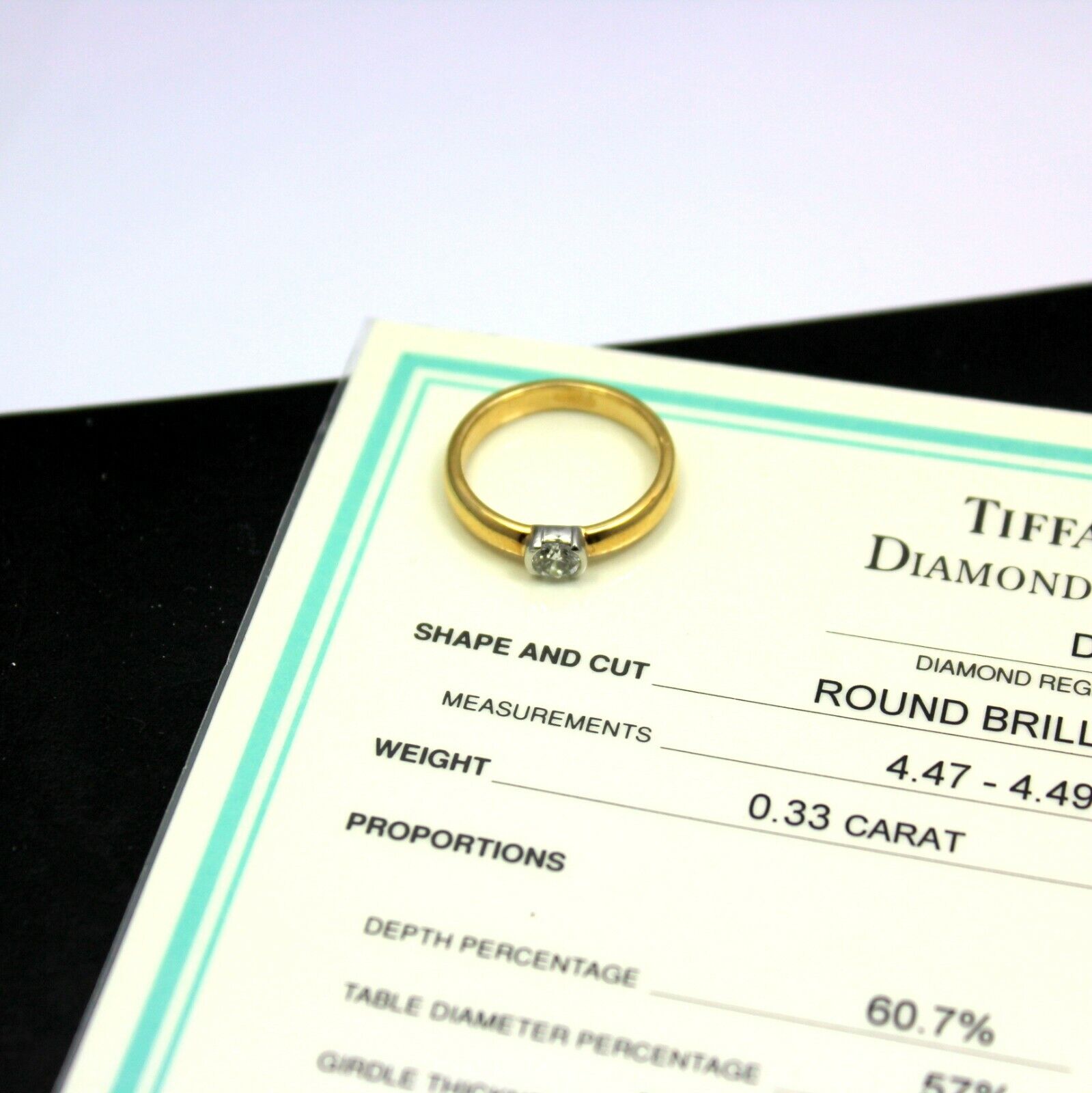 Authentic Tiffany & Co. 18k + Platinum 0.33ct Diamond I/VS1 Engagement Ring Cert | Fortrove