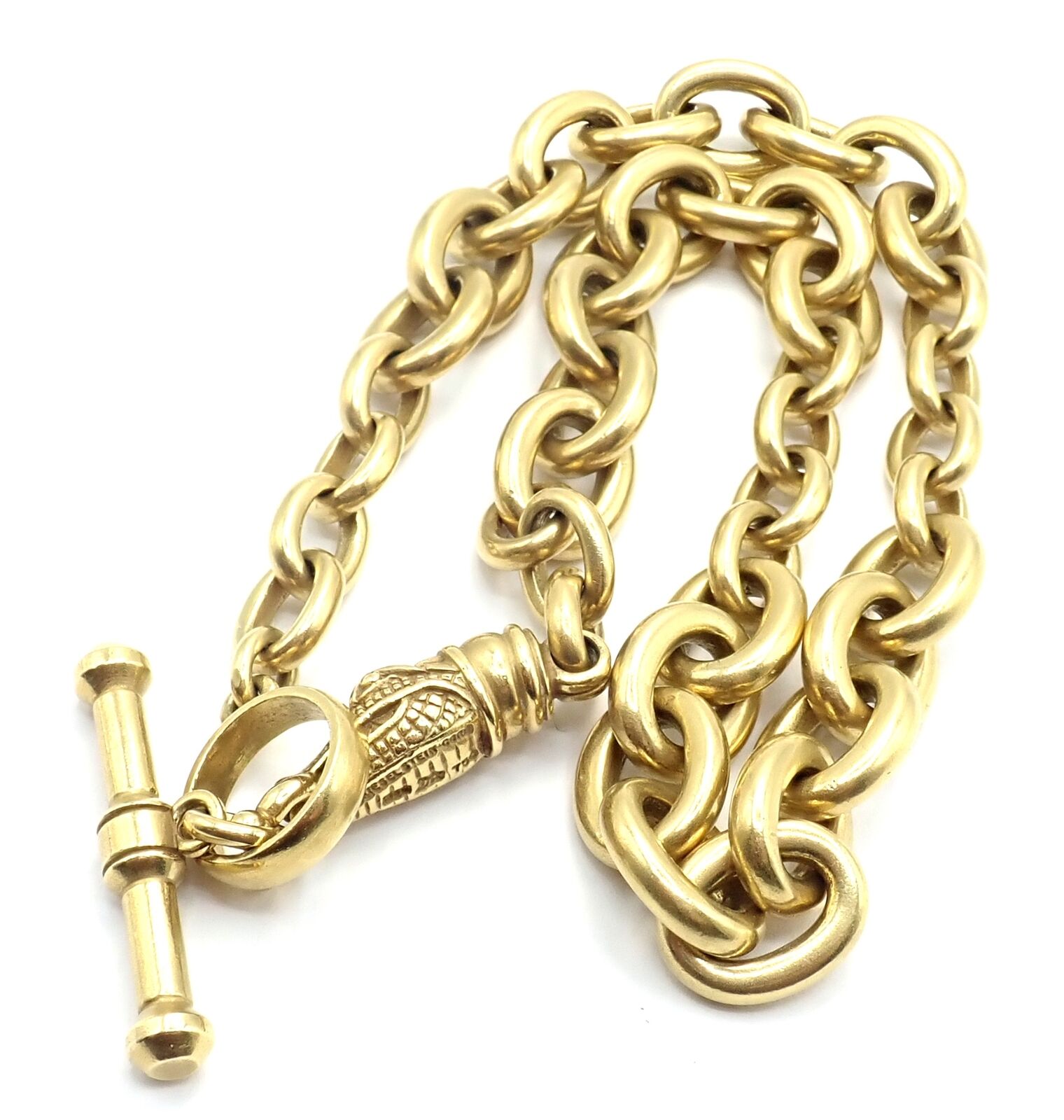 Kieselstein-Cord Jewelry & Watches:Fine Jewelry:Necklaces & Pendants Authentic! Kieselstein Cord 18k Yellow Gold Alligator Head Link Toggle Necklace