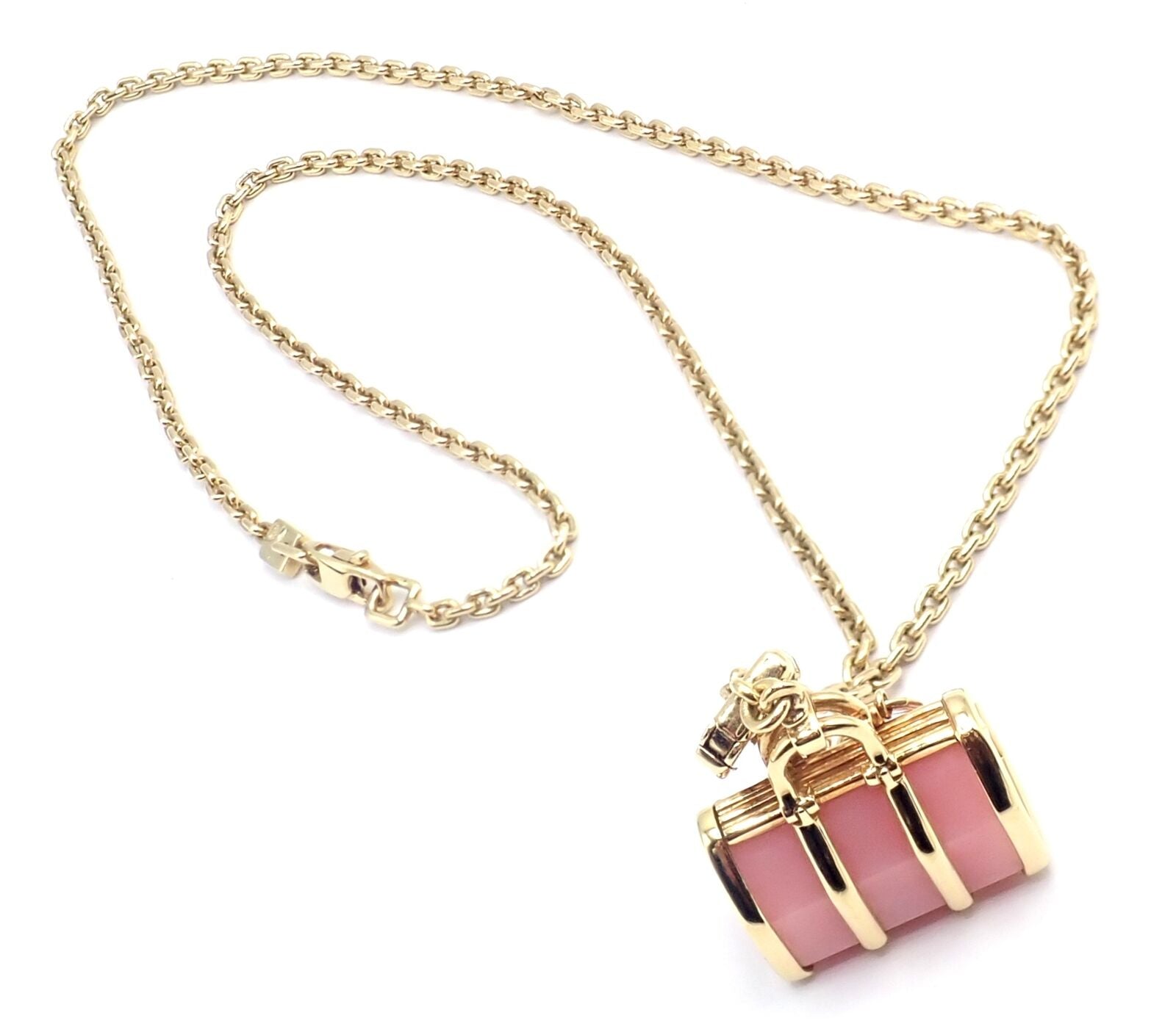 Louis Vuitton Jewelry & Watches:Fine Jewelry:Necklaces & Pendants Authentic! Louis Vuitton 18k Yellow Gold Quartz Purse Bag Pendant Chain Necklace