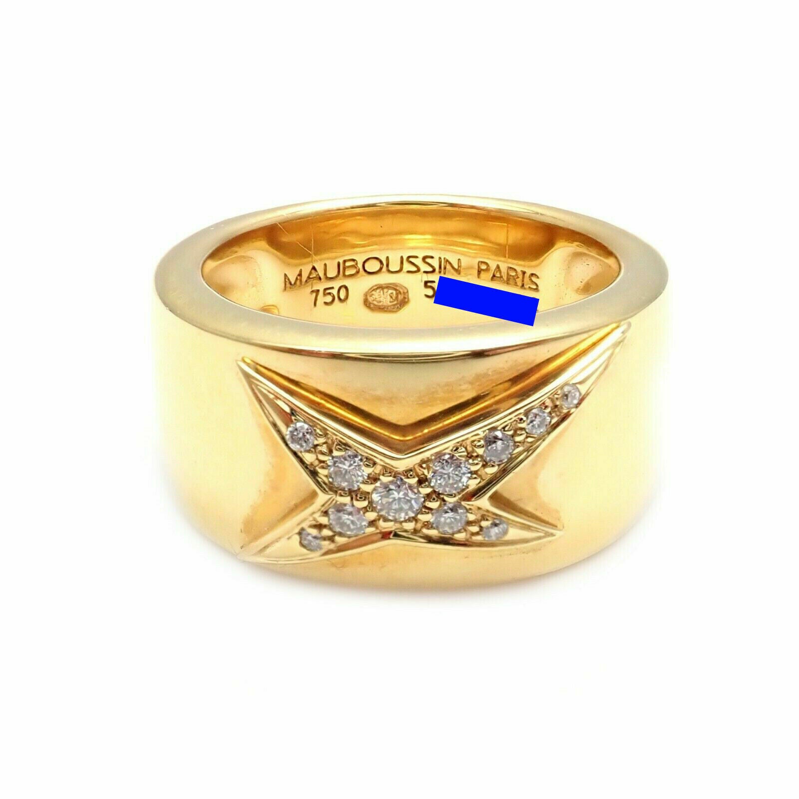 Mauboussin Jewelry & Watches:Fine Jewelry:Rings Authentic! Mauboussin 18k Yellow Gold Diamond Celestial Star Etoile Ring Sz 6.75